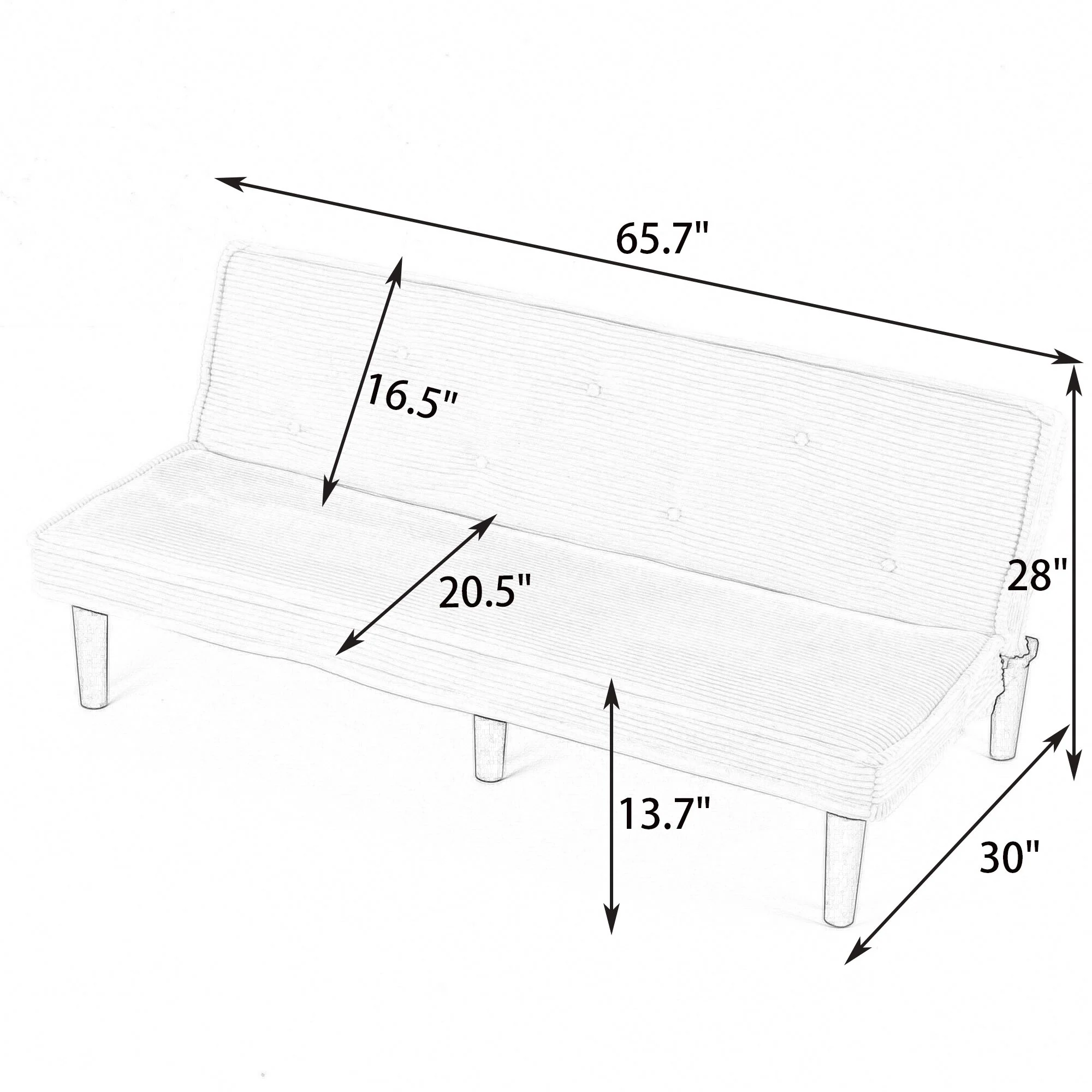 Versatile Sofa Bed With Solid Wood Frame - Image 19