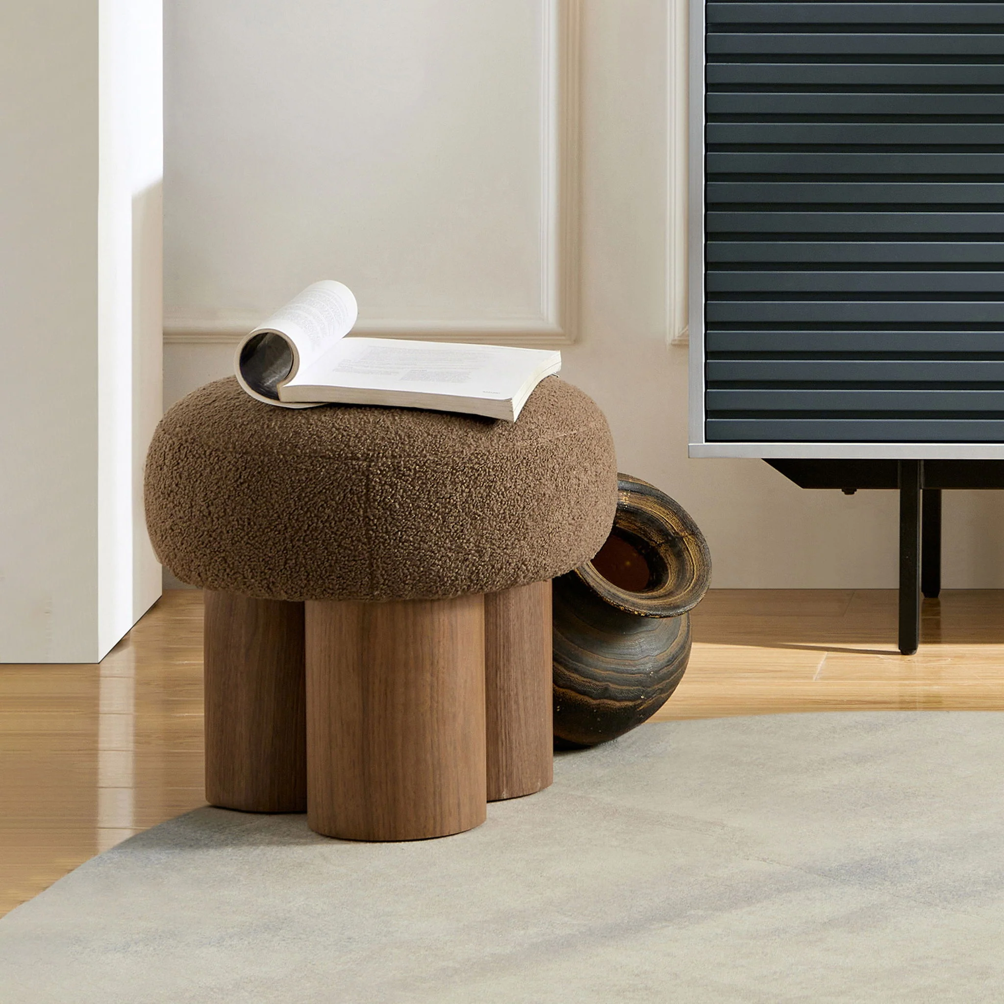 Versatile Mushroom Stool With Cushion - Image 5