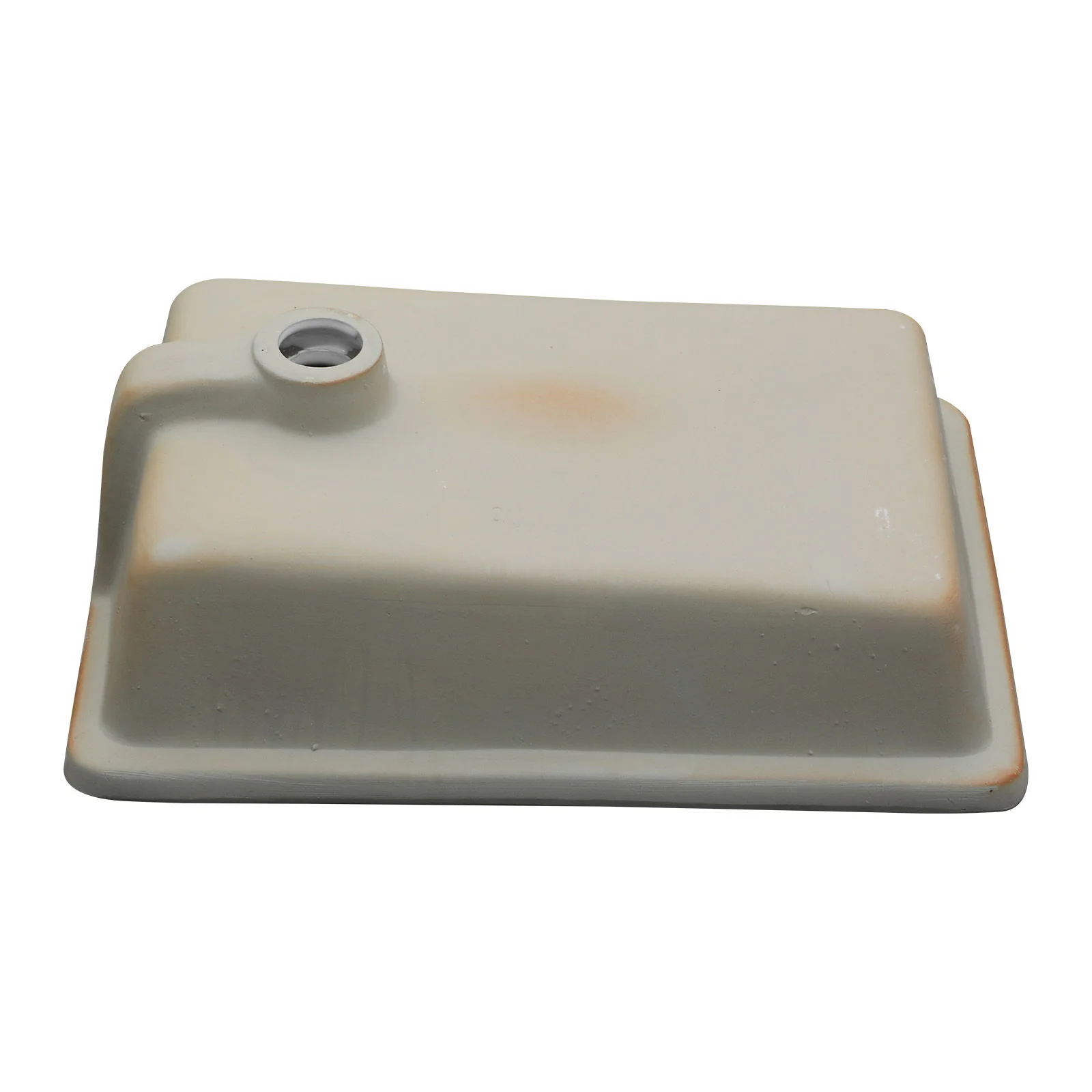 Vertical Undermount Bathroom Sink With Overflow - White - Image 4