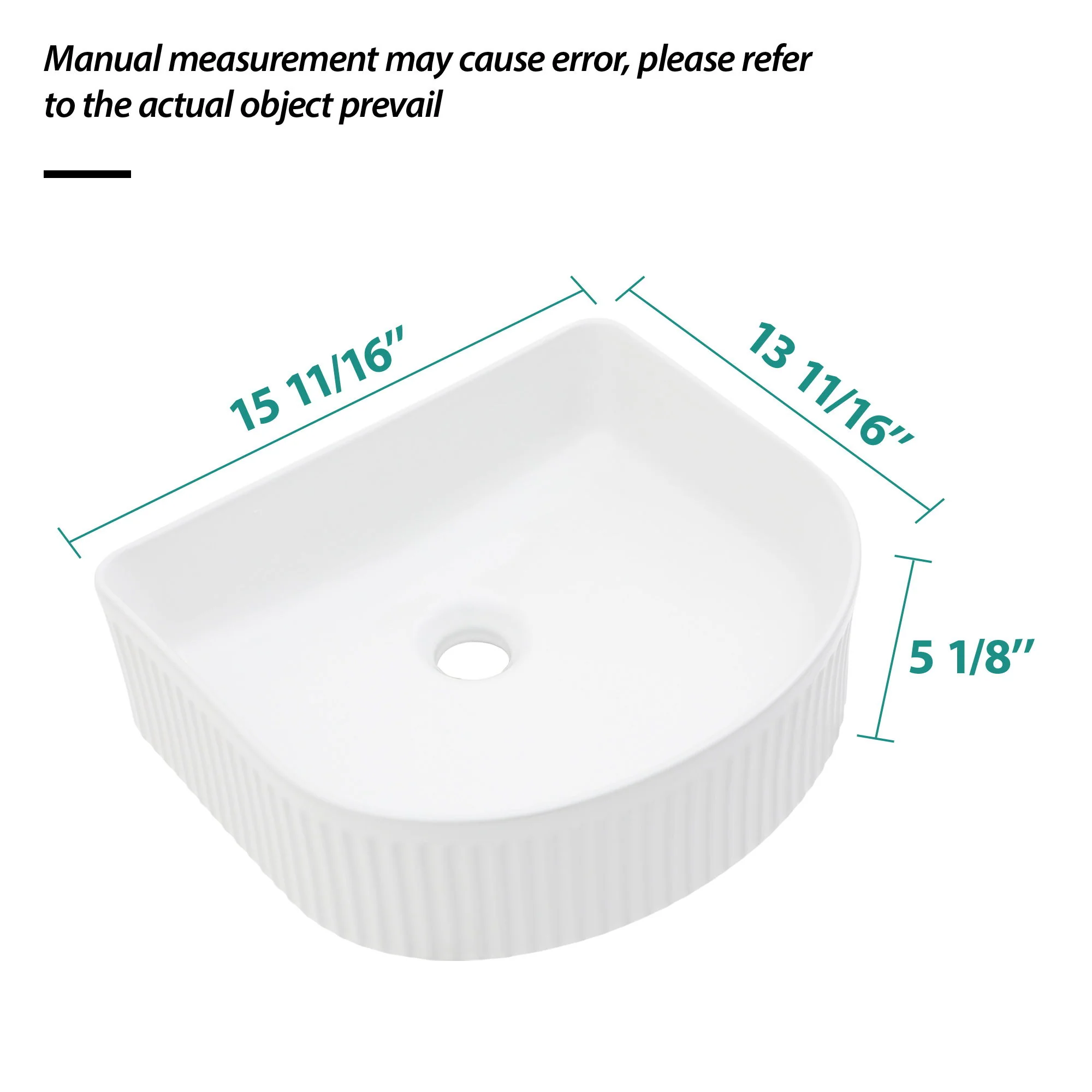 Vessel Bathroom Sink With Design - White - Image 2