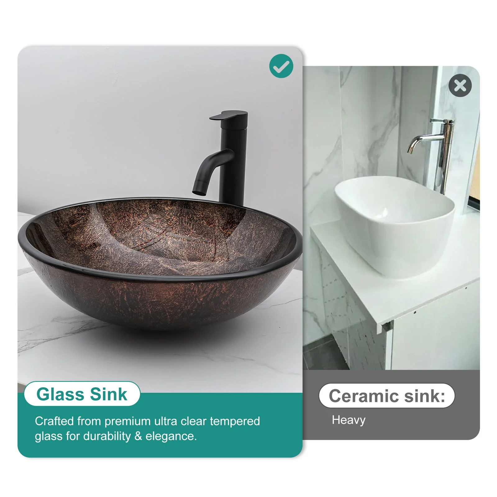 Vessel Sink With Faucet And Pop-Up Drain - Image 36