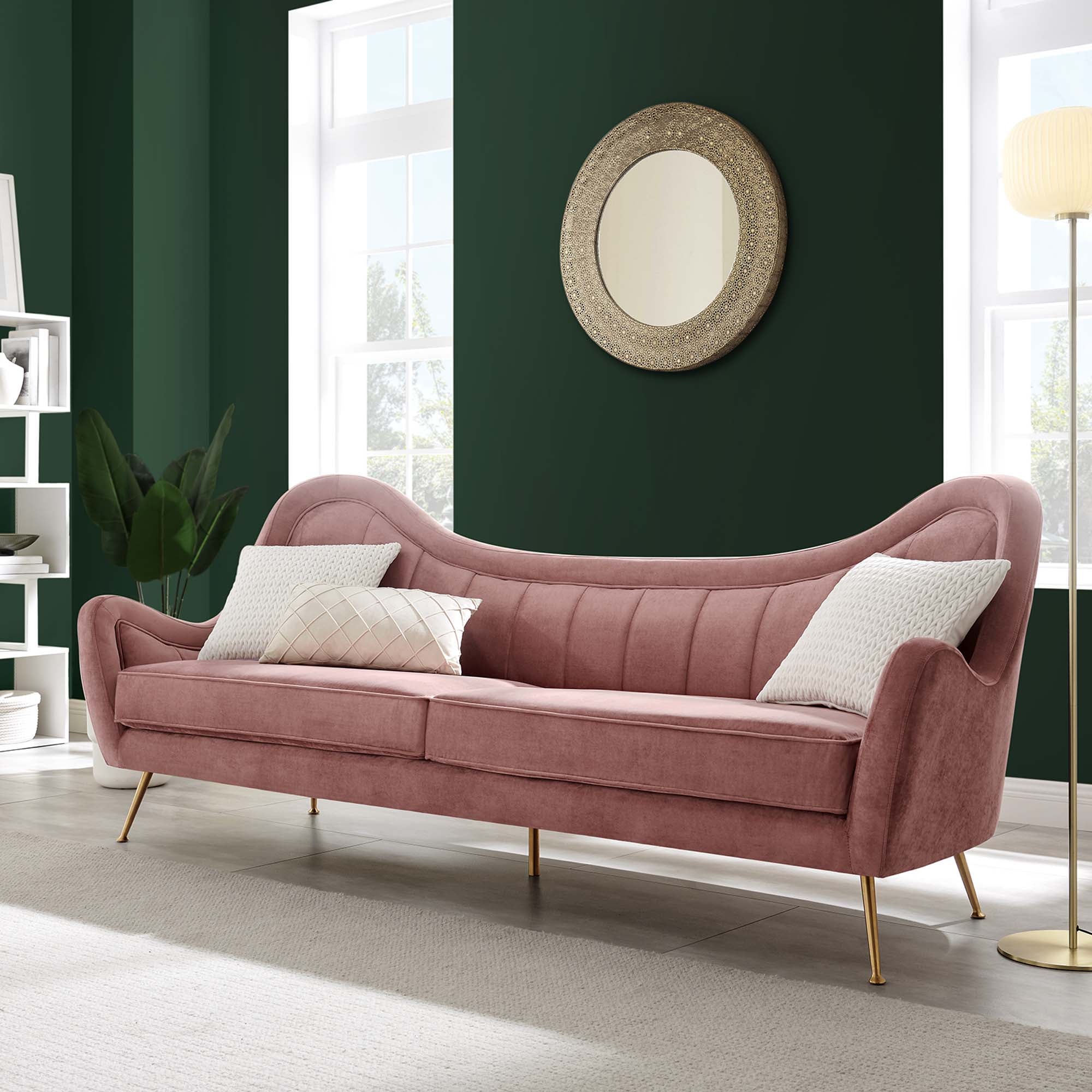 Victorian Channel Tufted Performance Velvet Sofa - Image 6