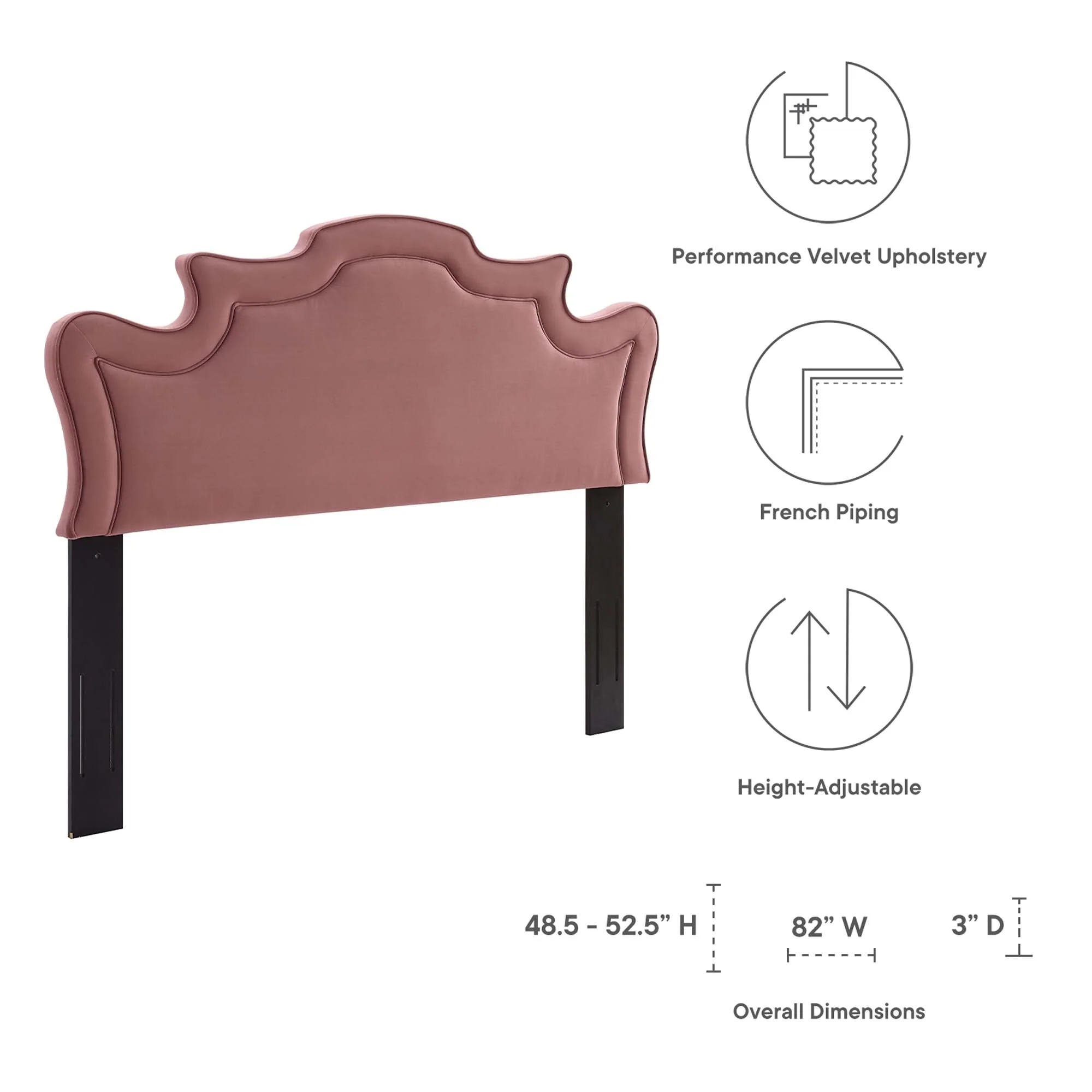 Victorian-Inspired Performance Velvet Upholstered Headboard - Image 8