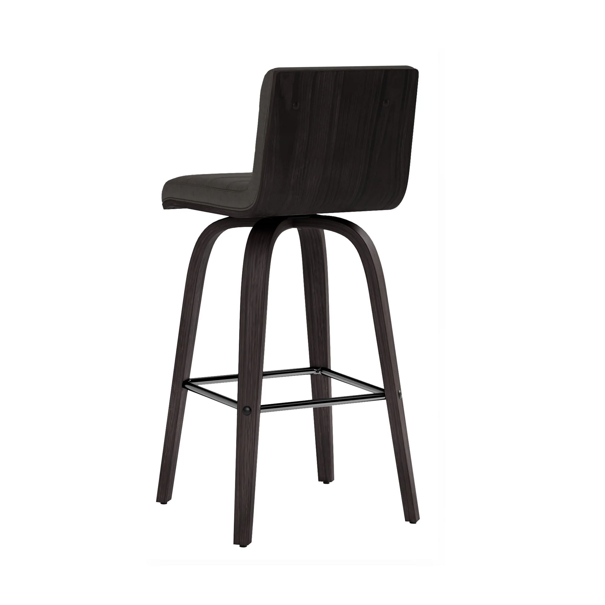 Vienna - 26" Swivel Counter Stool - Black Wood - Image 6