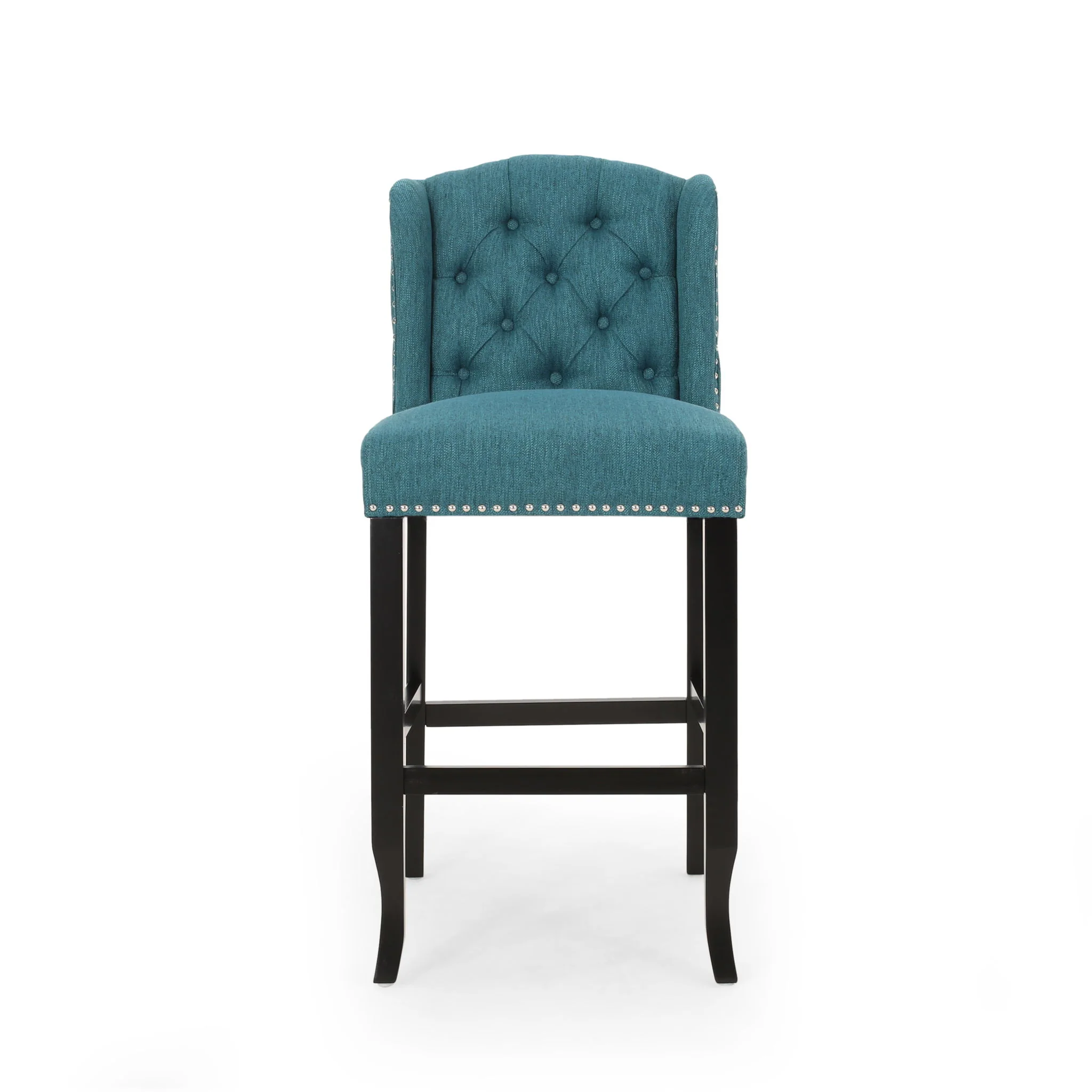 Vienna - Contemporary Fabric Tufted Wingback Counter Stools (Set of 2) - Image 15