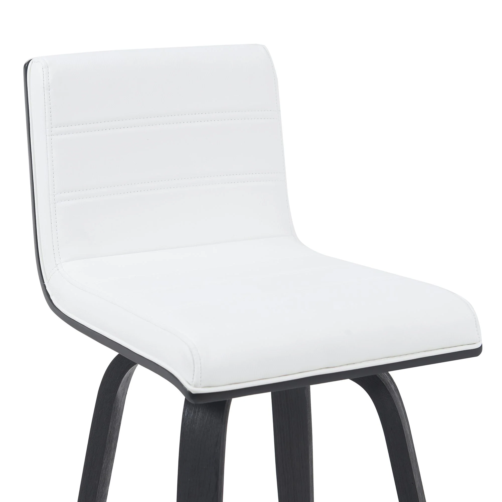 Vienna - Modern Counter Height Swivel Bar Stool - Black Brushed Wood Frame - Image 23