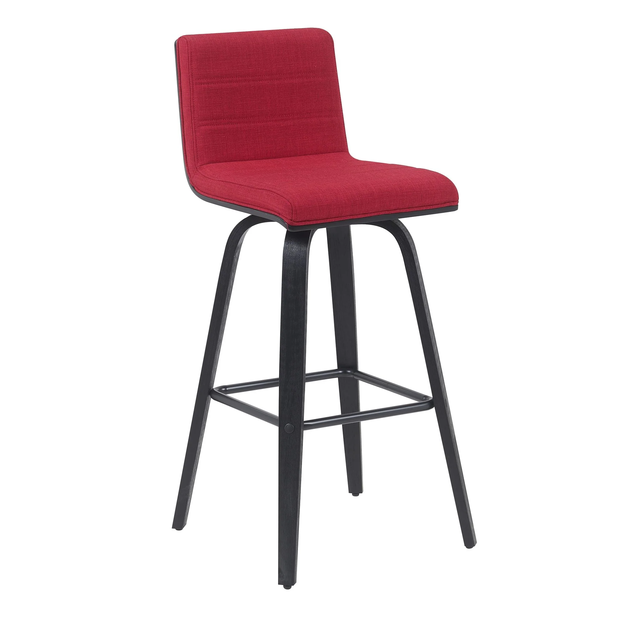 Vienna - Modern Swivel Bar Height Stool - Black Brushed Wood Frame - Image 13