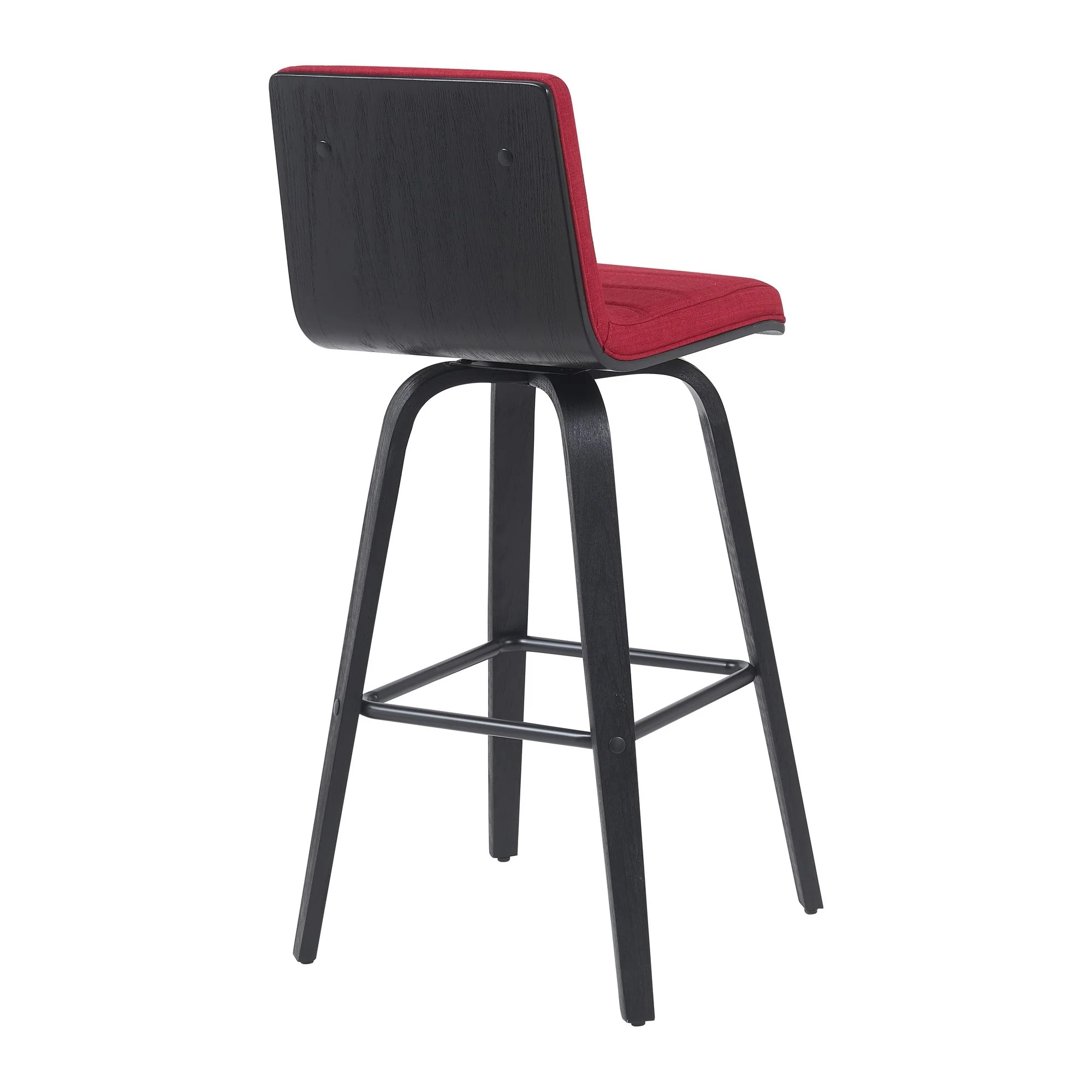 Vienna - Modern Swivel Bar Height Stool - Black Brushed Wood Frame - Image 33