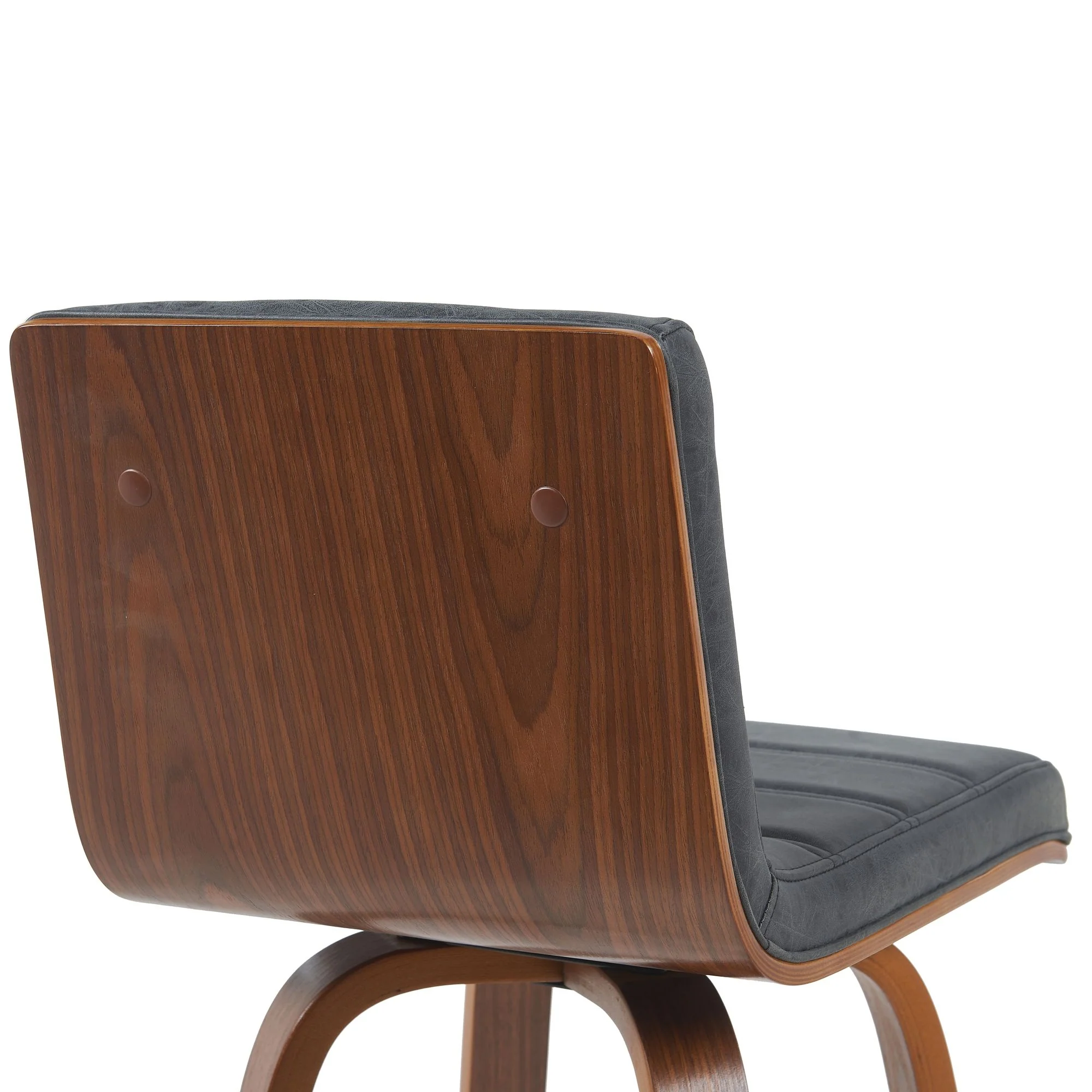 Vienna - Modern Swivel Bar Height Stool - Walnut Finished Wood Frame - Image 28
