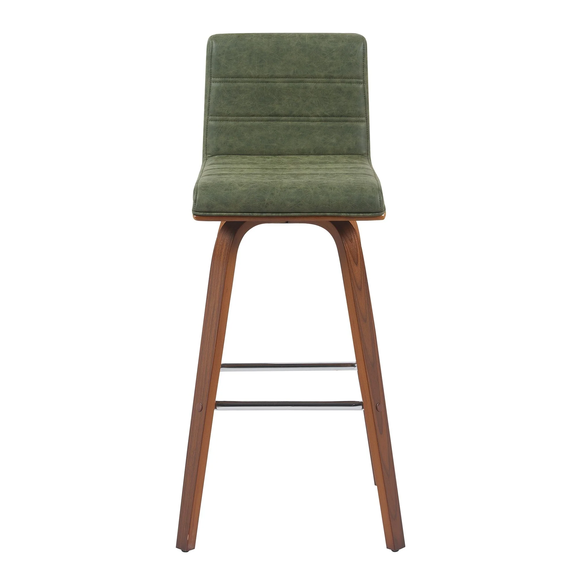 Vienna - Modern Swivel Bar Height Stool - Walnut Finished Wood Frame - Image 29