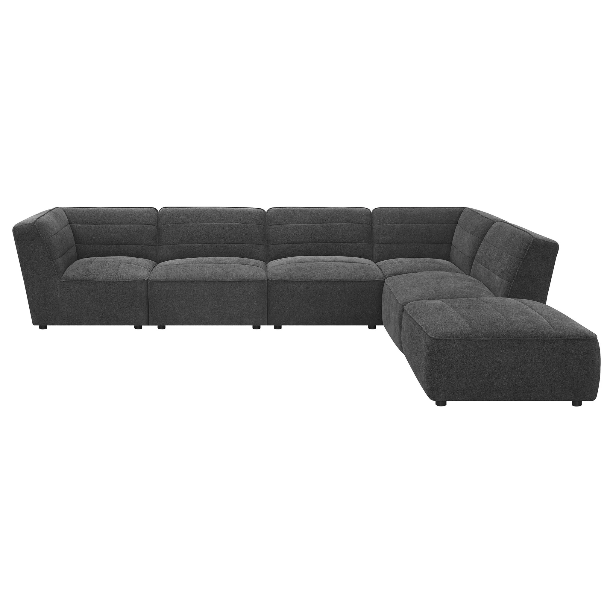 Vincent - 6 Piece Modular Sectional - Charcoal - Image 2