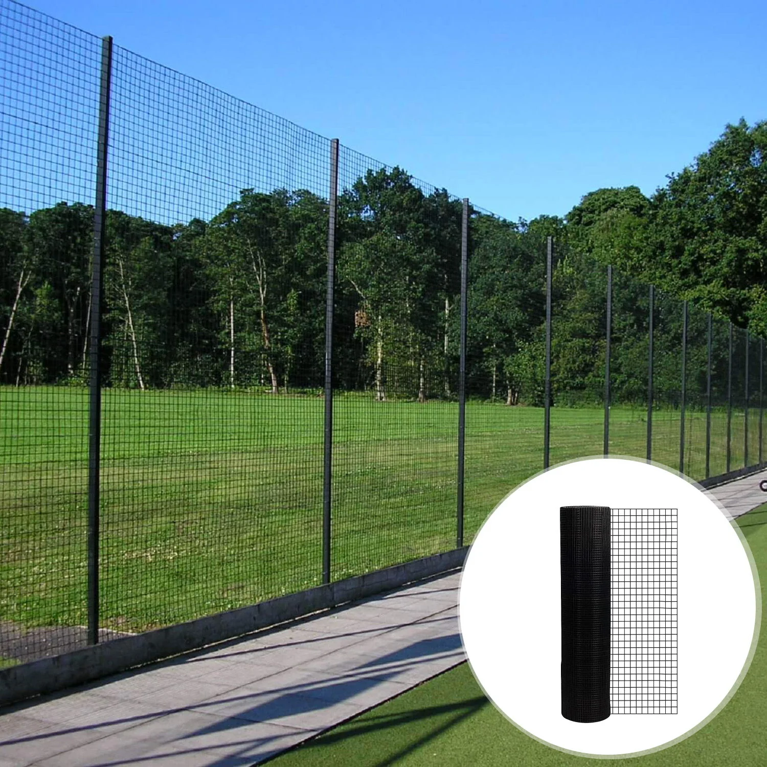 Vinyl Coated Hardware Cloth 19 Gauge Welded Wire Fence For Poultry Netting And Chicken Coop - Black - Image 4
