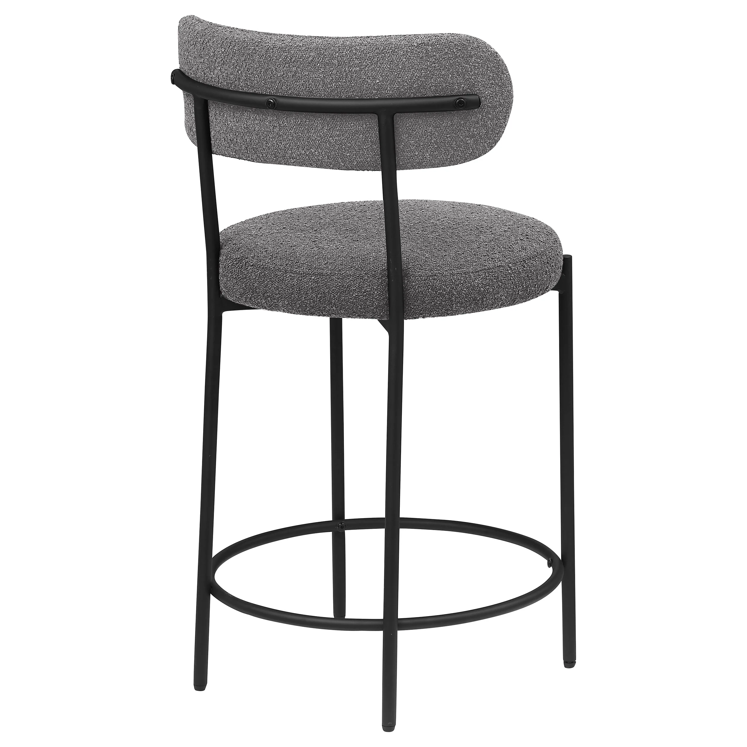 Viola Boucle Upholstered Counter Chair Grey (Set of 2) - Image 10
