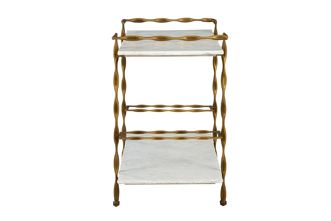 Vivian - Bar Cart - White / Gold - Image 8