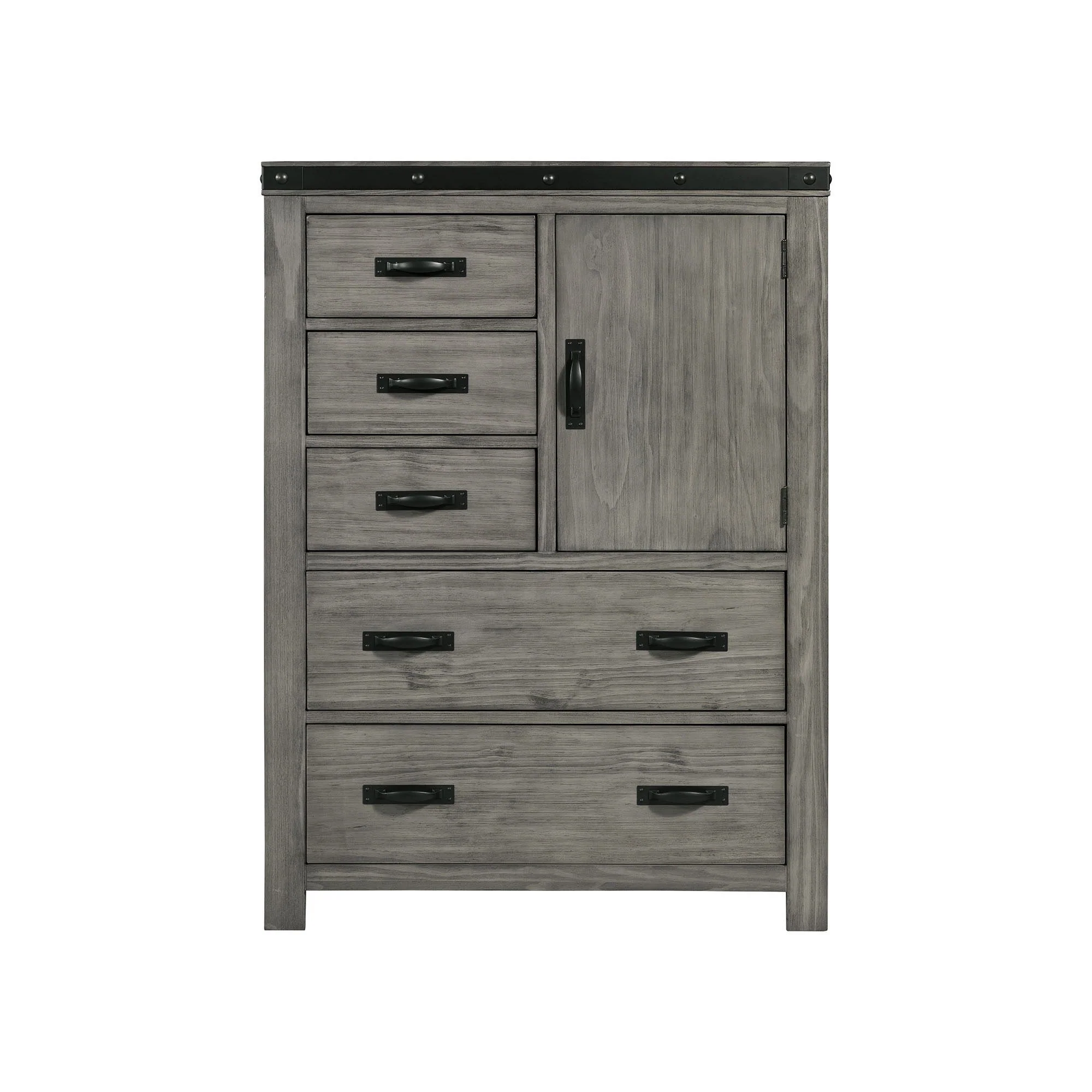 Wade - 5-Drawer Gentlemen Chest - Black Finish - Image 7