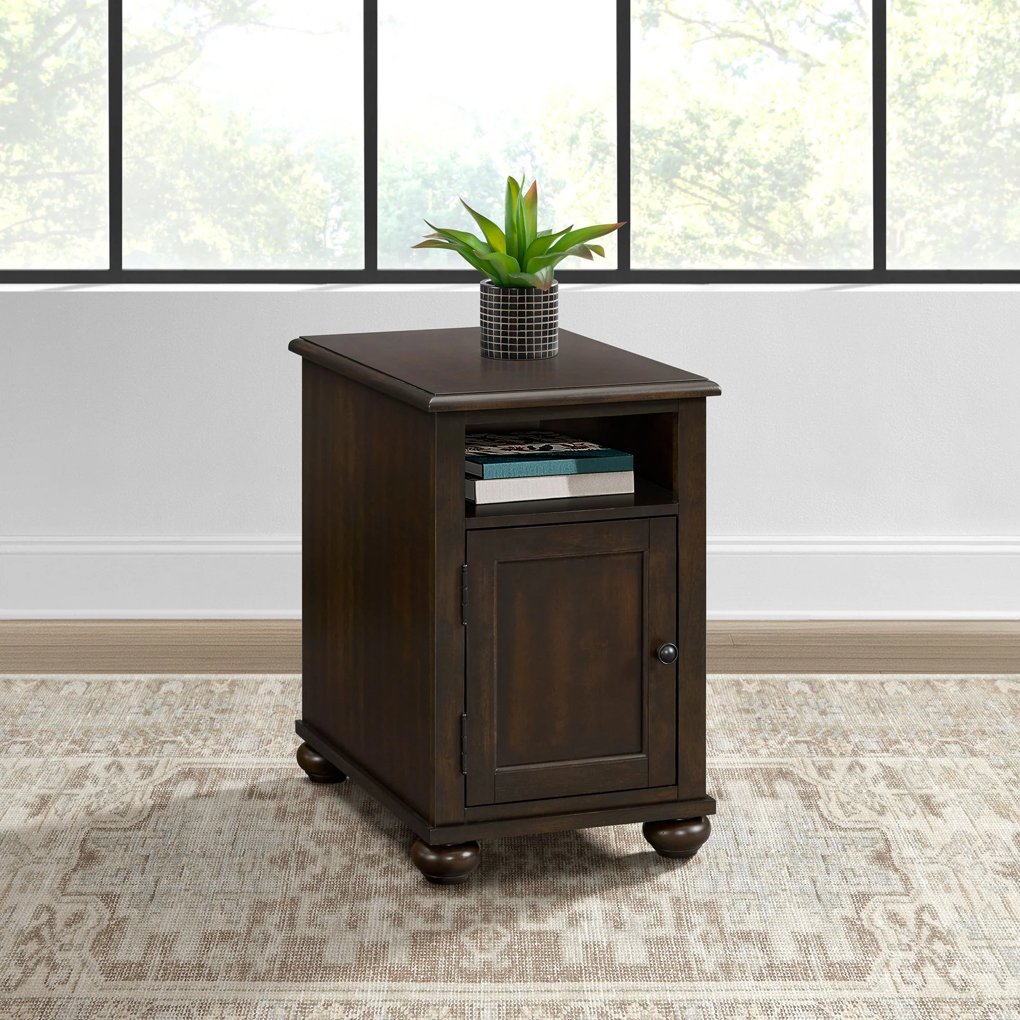 Wagner - Chairside Table With USB - Cherry - Image 3