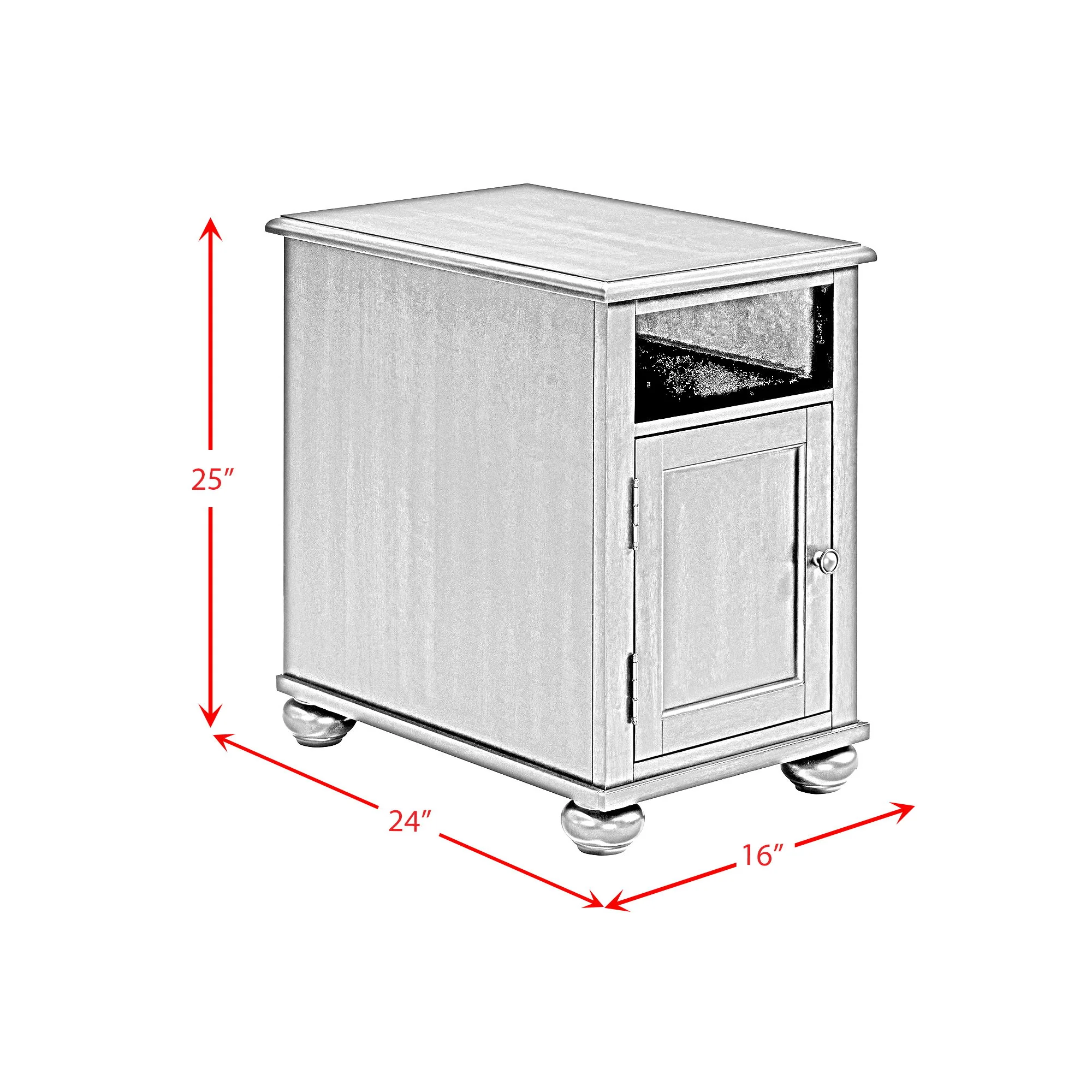 Wagner - Chairside Table With USB - Cherry - Image 8