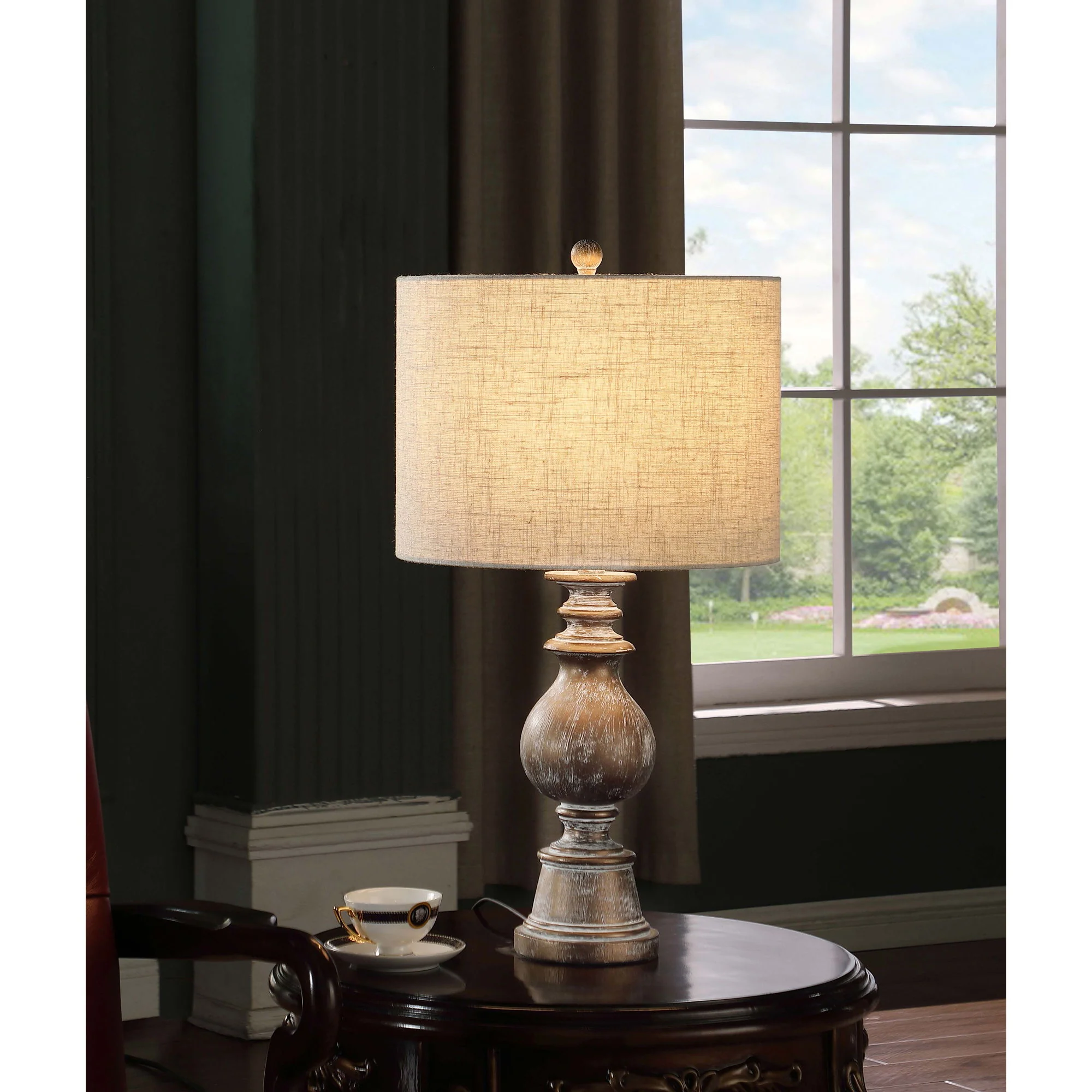 Wahlburg - Drum Shade Table Lamp - Oatmeal - Image 2