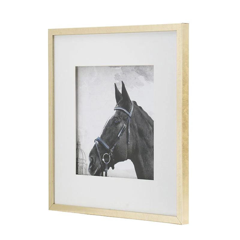Wall Art Horse Animal Printing, Wall Decor Accent (Set of 2) - Golden / White - Image 3