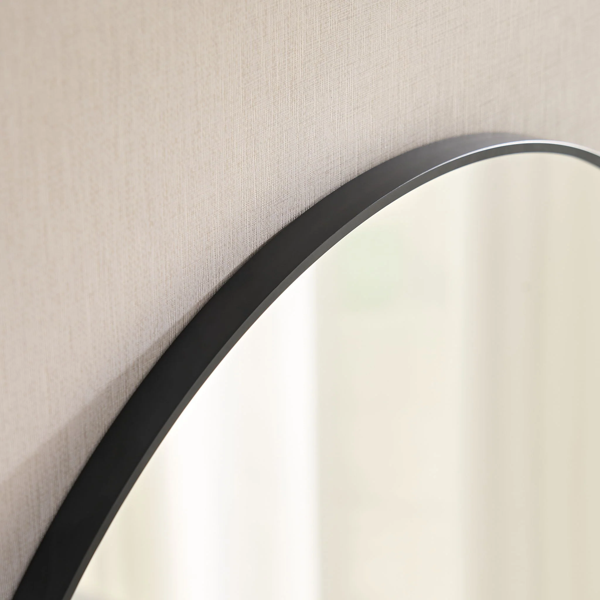 Wall Circular Framed Vanity Mirror For Bathroom, Living Room Decor - Black - Image 7