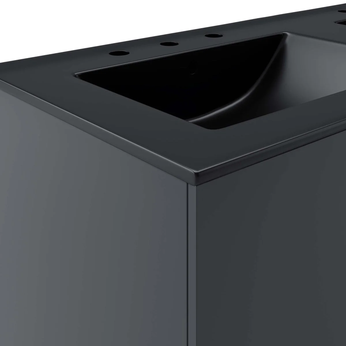 Wall-Mount Bathroom Vanity with Integrated Sink – Modern Floating Bath Cabinet - Image 125
