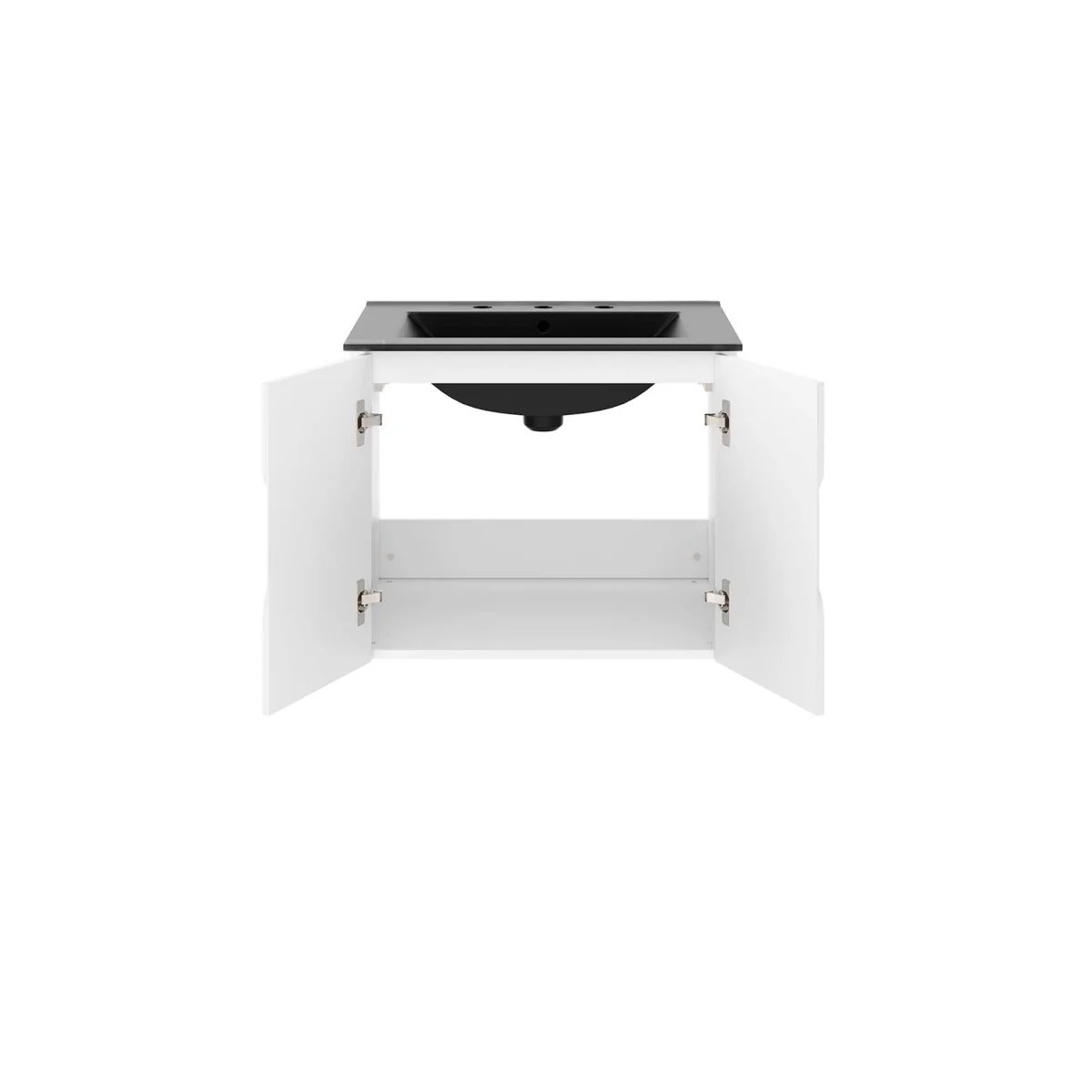 Wall-Mount Bathroom Vanity with Integrated Sink – Modern Floating Bath Cabinet - Image 23