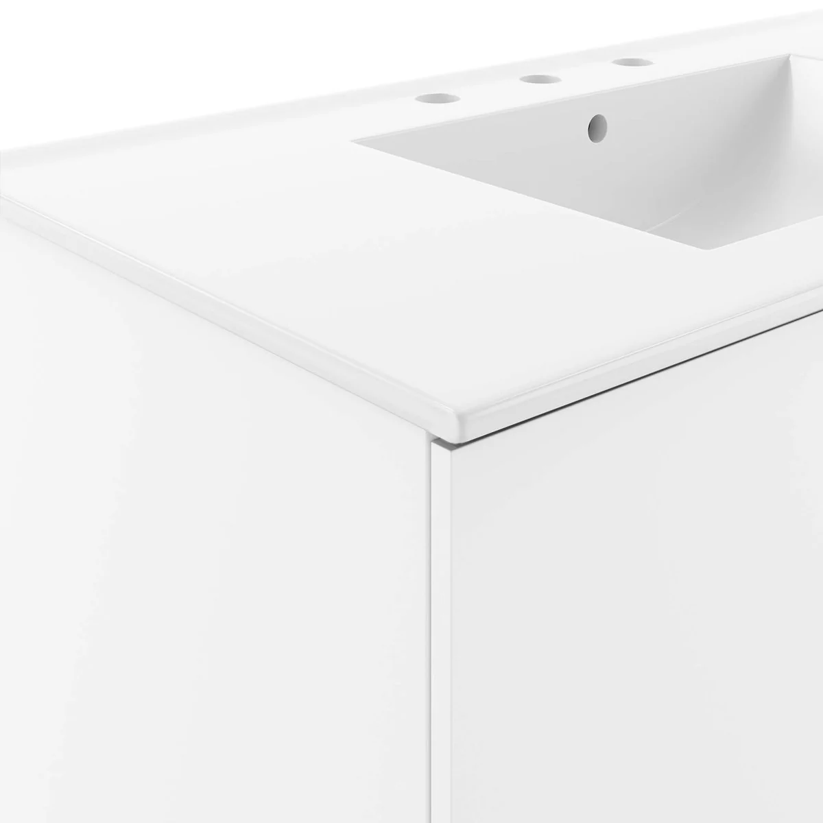 Wall-Mount Bathroom Vanity with Integrated Sink – Modern Floating Bath Cabinet - Image 71