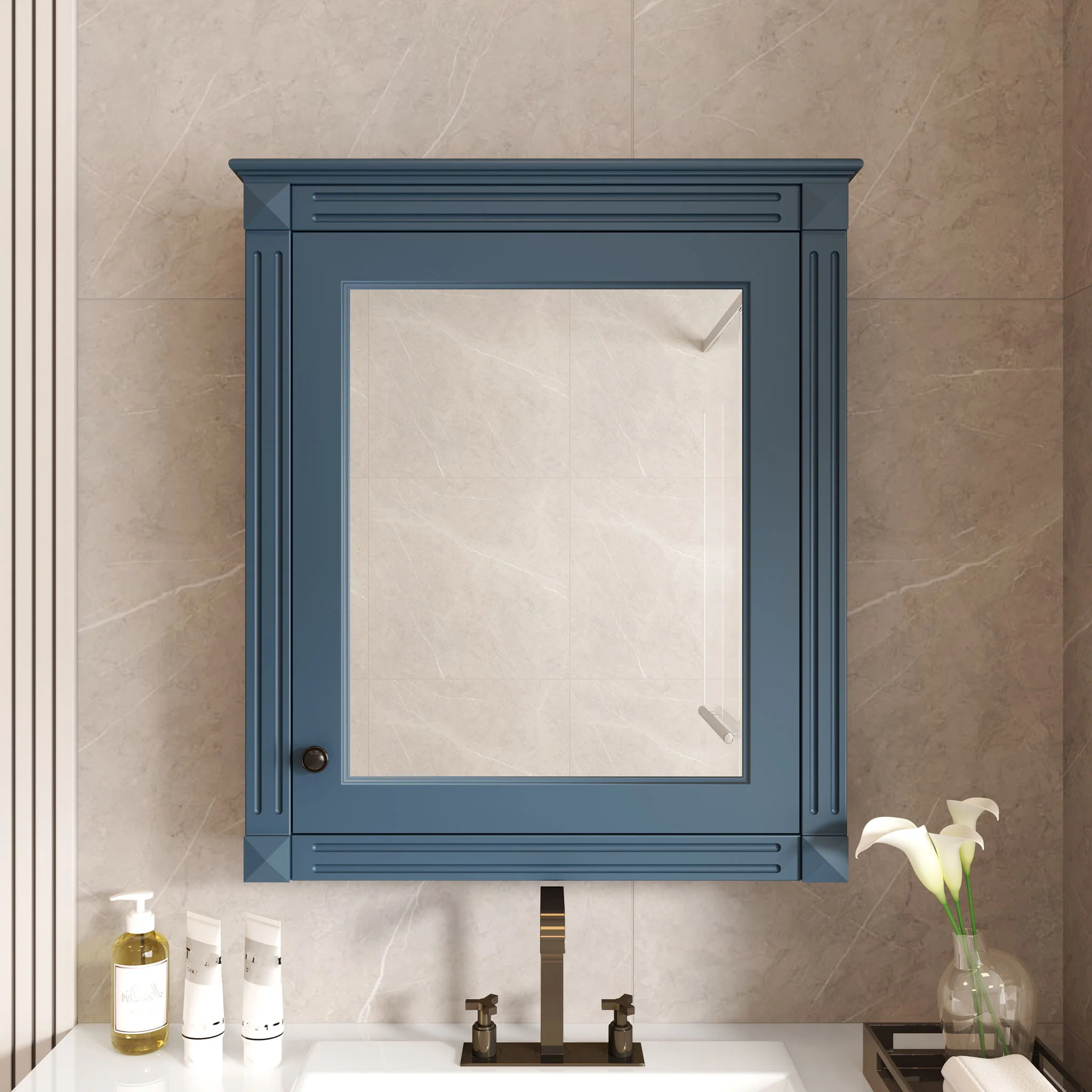 Wall Mounted Bathroom Storage Cabinet With Mirror, Medicine Cabinet With Height Adjustable Shelf - Image 23