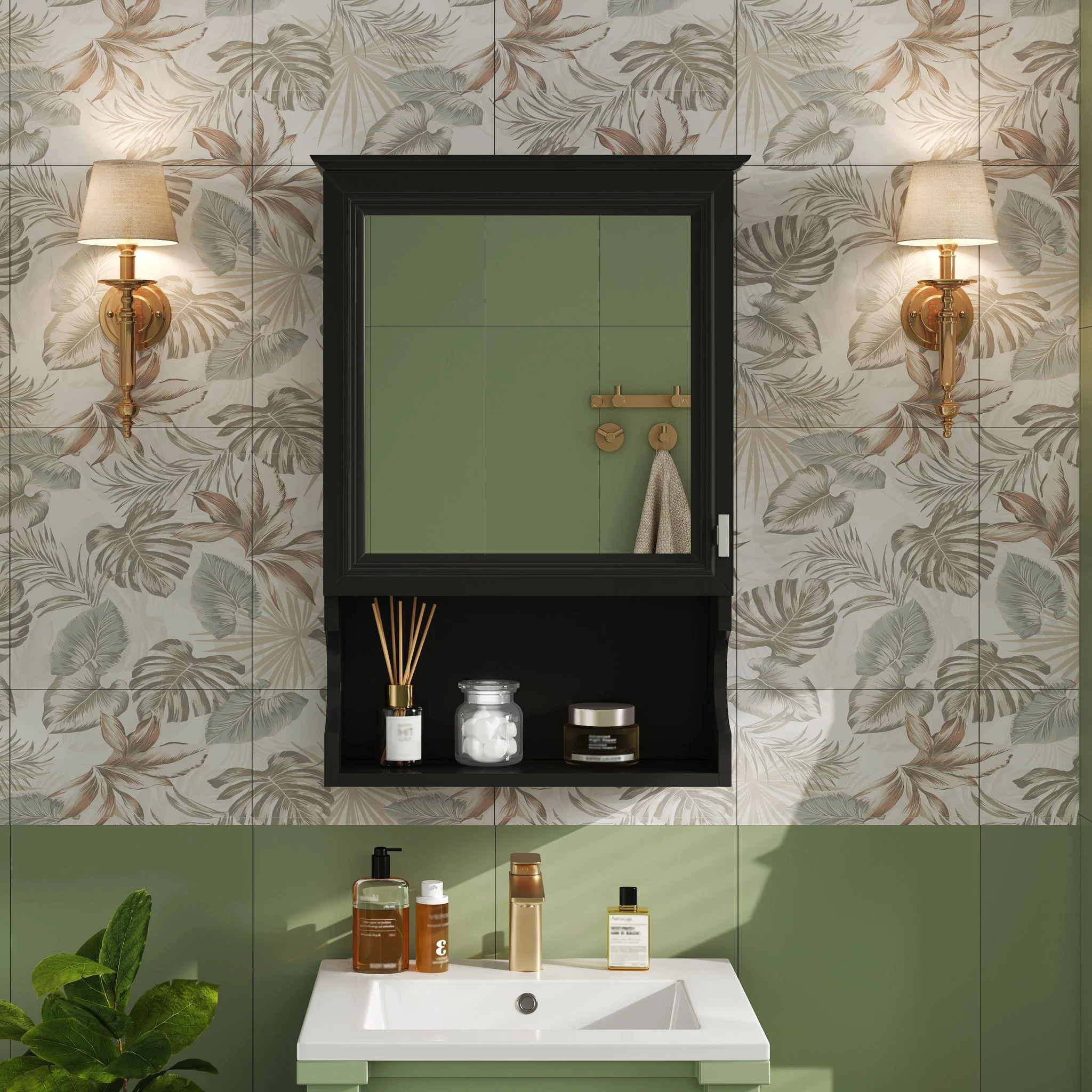 Wall Mounted Bathroom Storage Cabinet With Mirror, Soft Closing Hinges - Image 14
