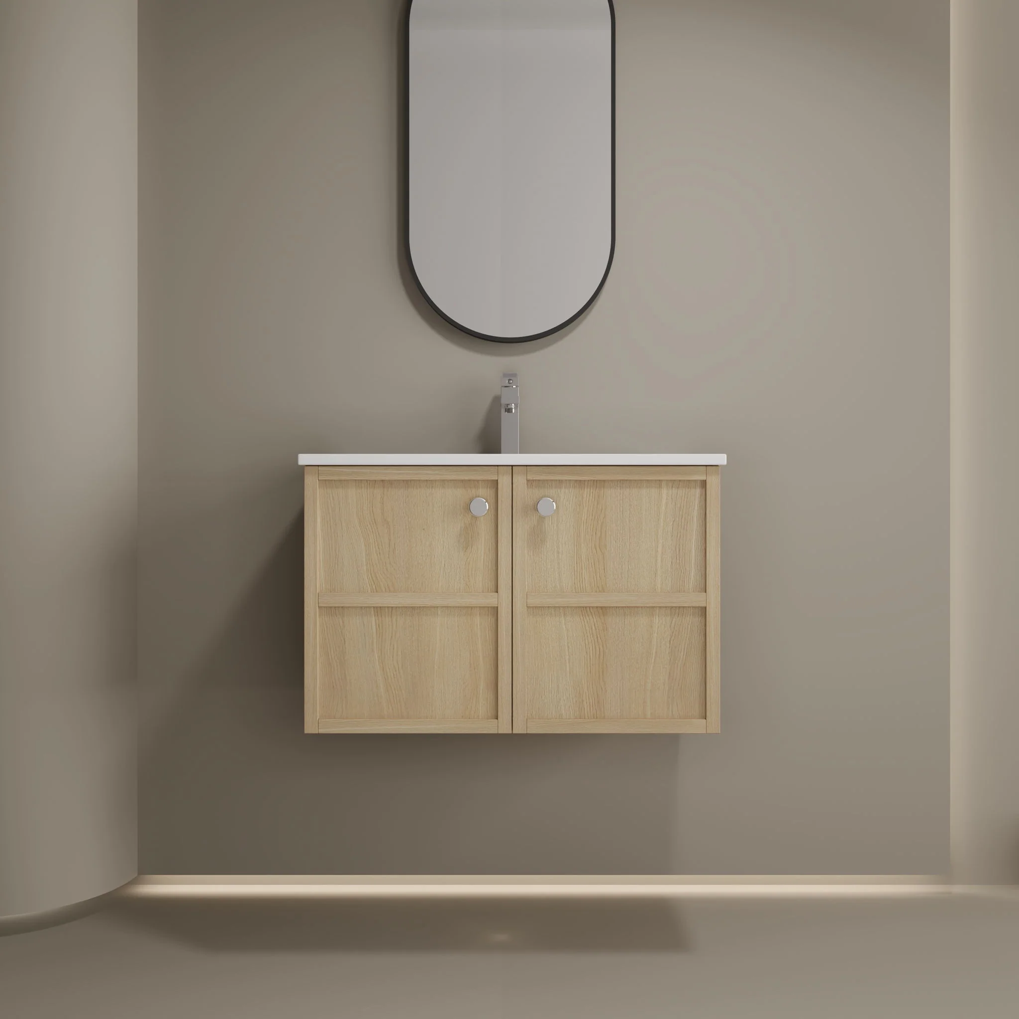 Wall Mounted Bathroom Vanity With Ceramic Sink And 2 Soft Closing Doors - Image 17