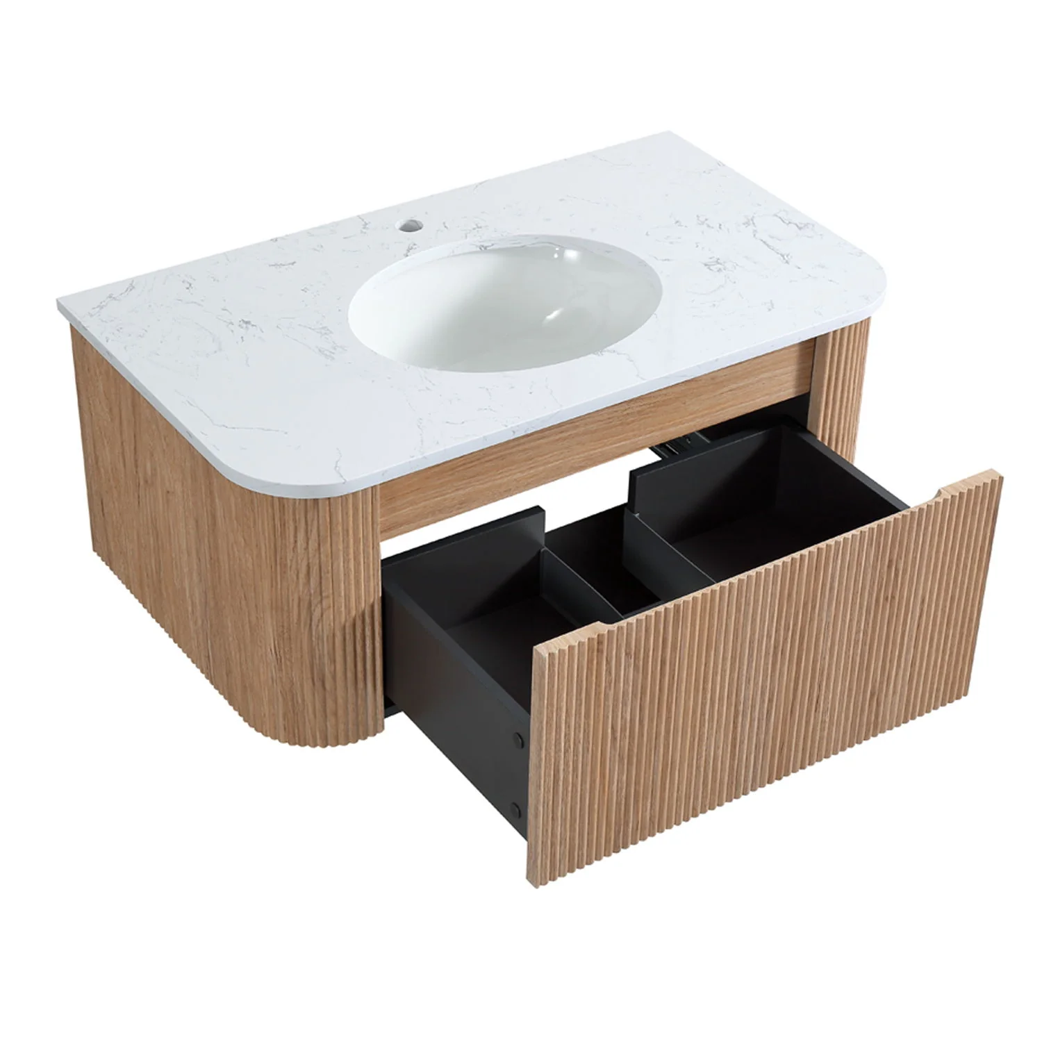Wall Mounted Bathroom Vanity With Sink - Image 4