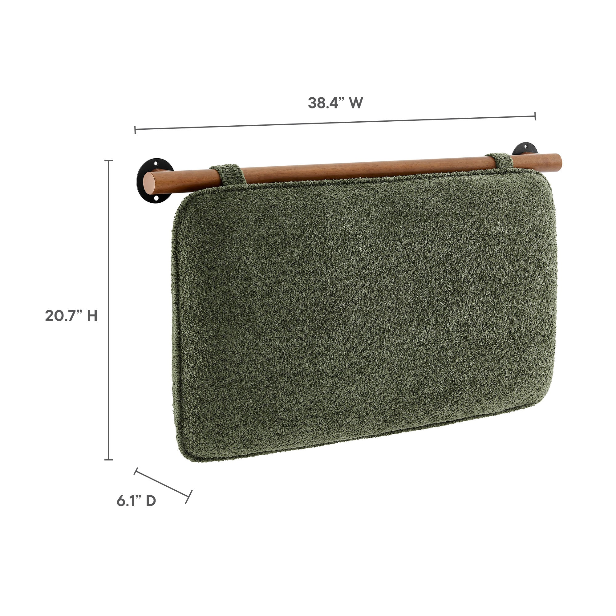 Wall-Mounted Chenille Upholstered Headboard Cushion - Image 18
