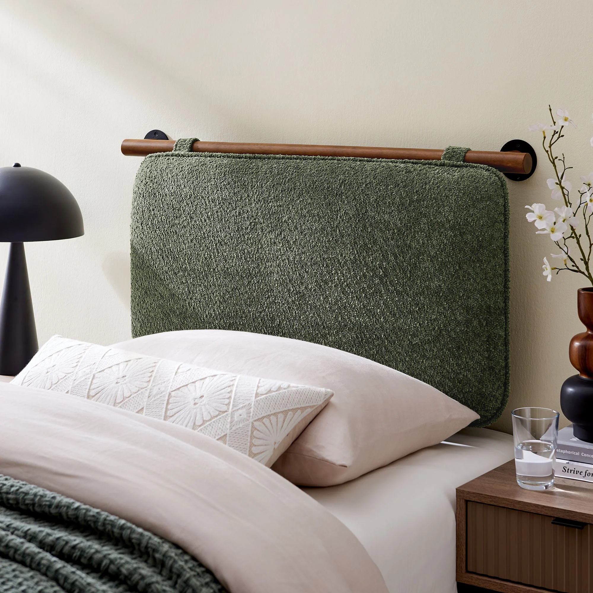 Wall-Mounted Chenille Upholstered Headboard Cushion - Image 20
