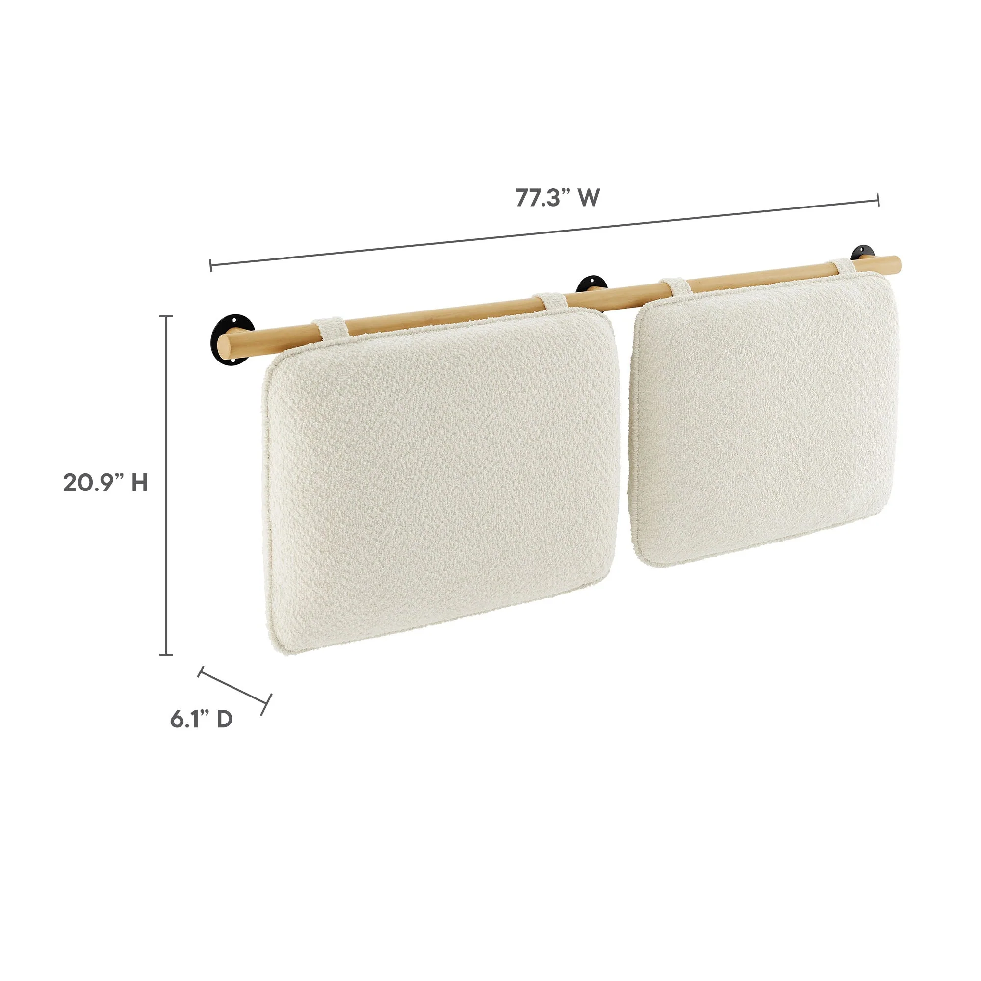 Wall-Mounted Chenille Upholstered Headboard Cushion - Image 73