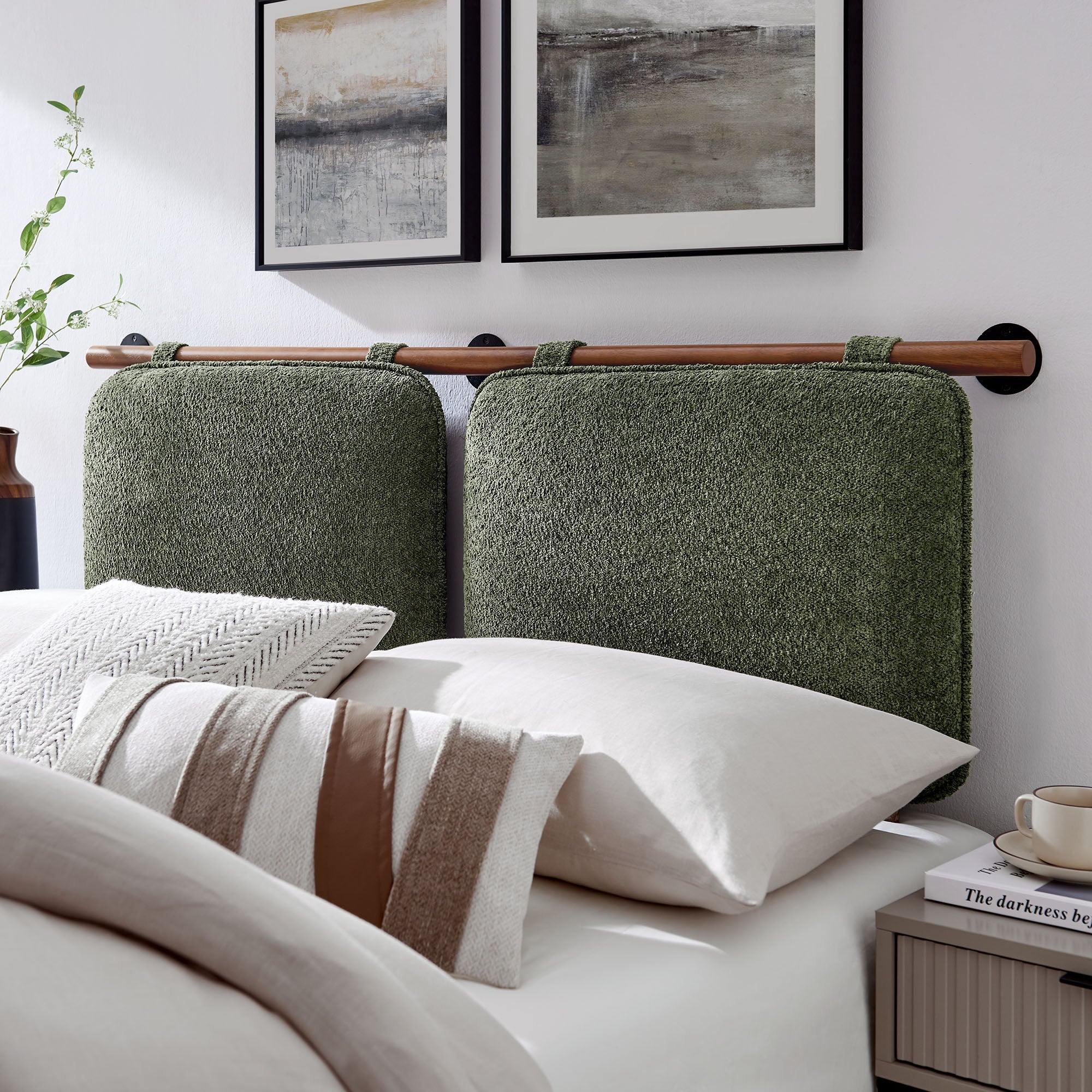 Wall-Mounted Chenille Upholstered Headboard Cushion - Image 80