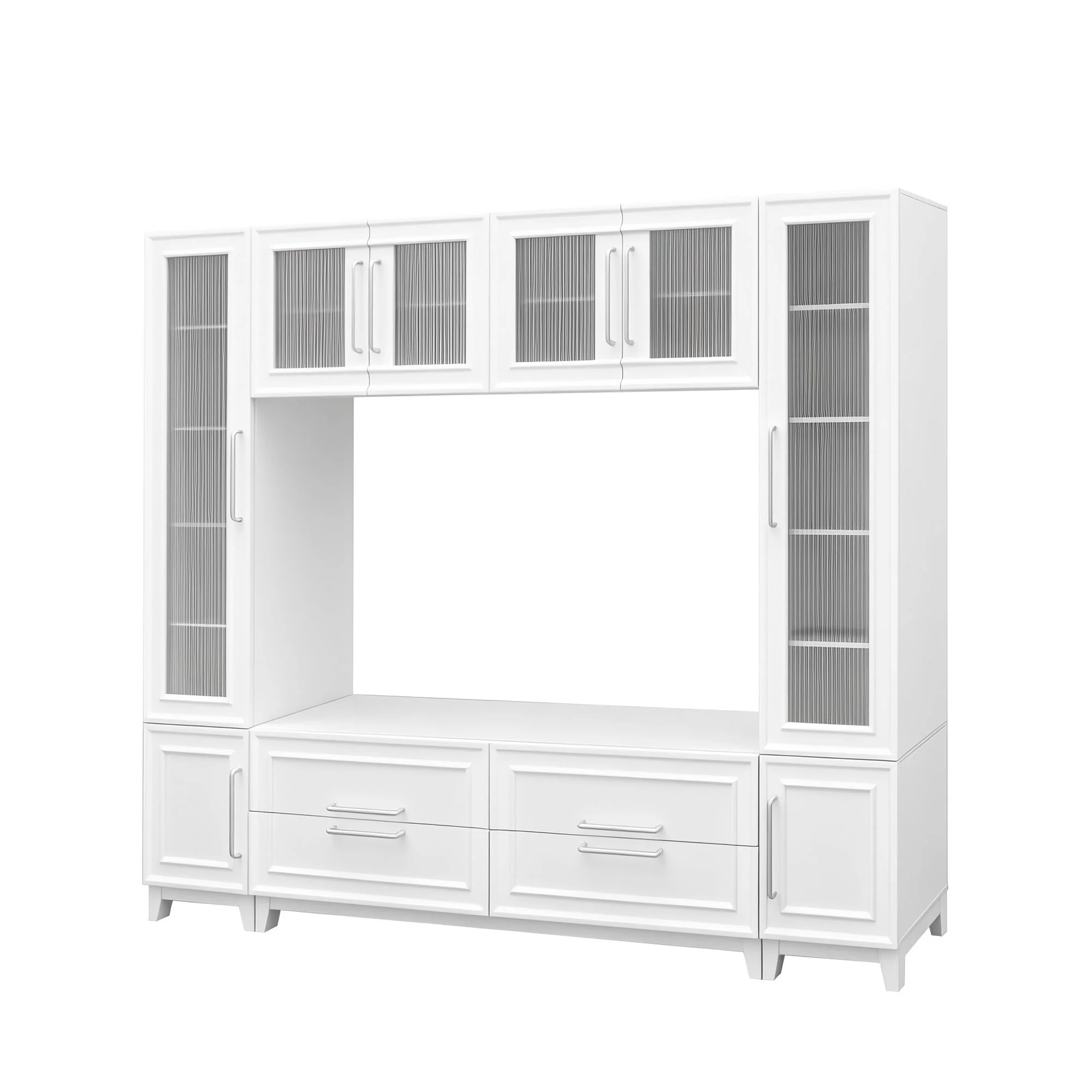 Wall Unit Modern Entertainment Center With Glass Doors - Image 14