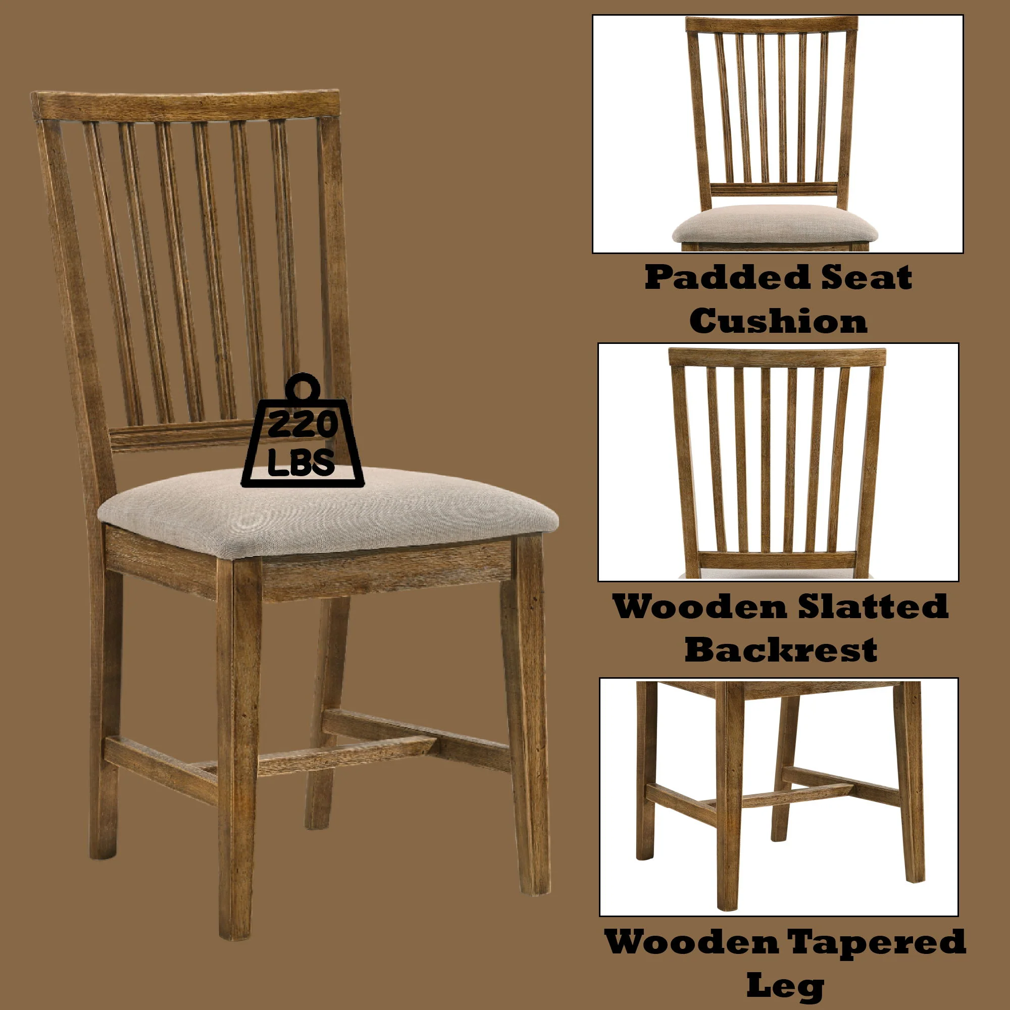 Wallace II - Side Chair (Set of 2) - Oak / Tan - Image 5