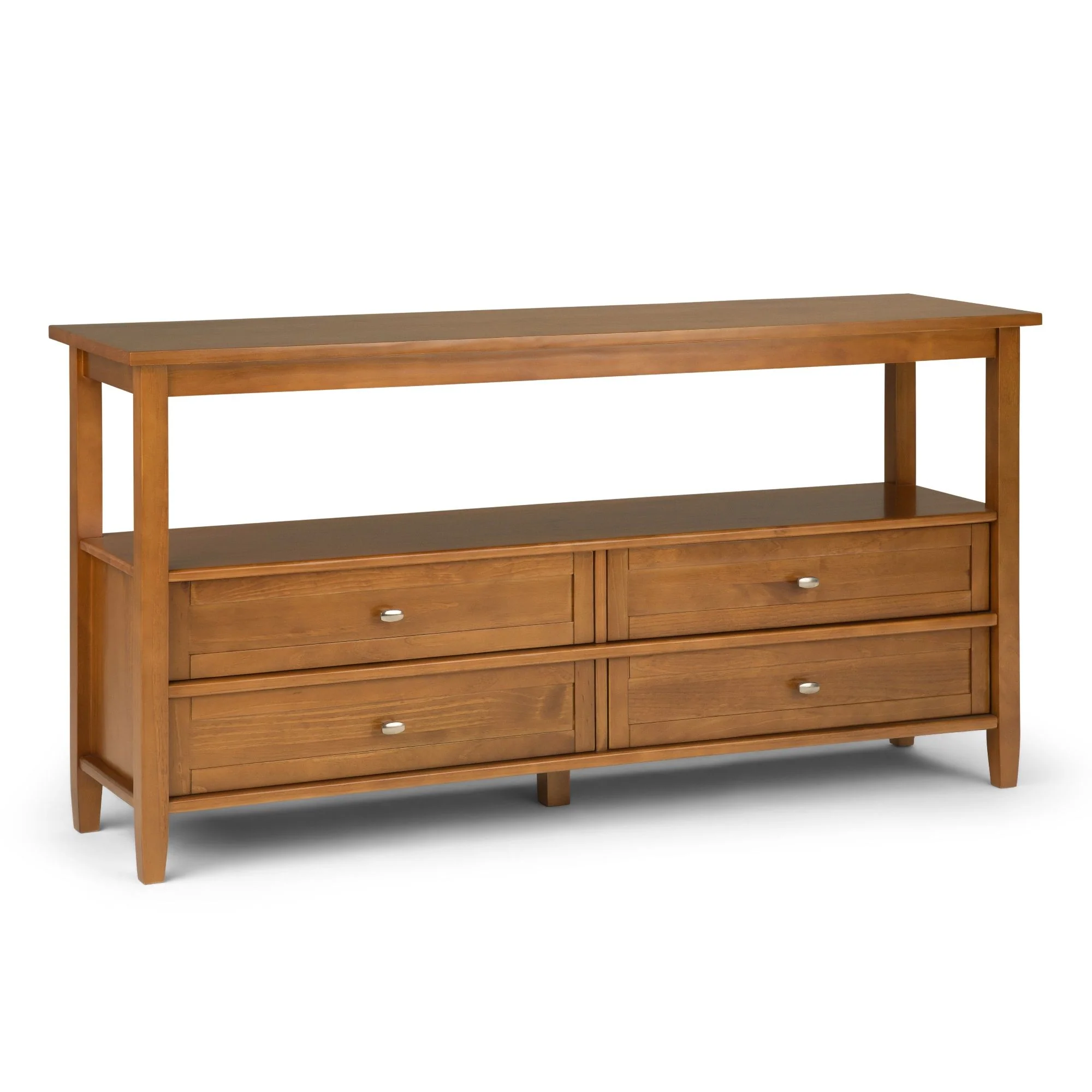Warm Shaker - Wide Console Sofa Table - Light Golden Brown - Image 5
