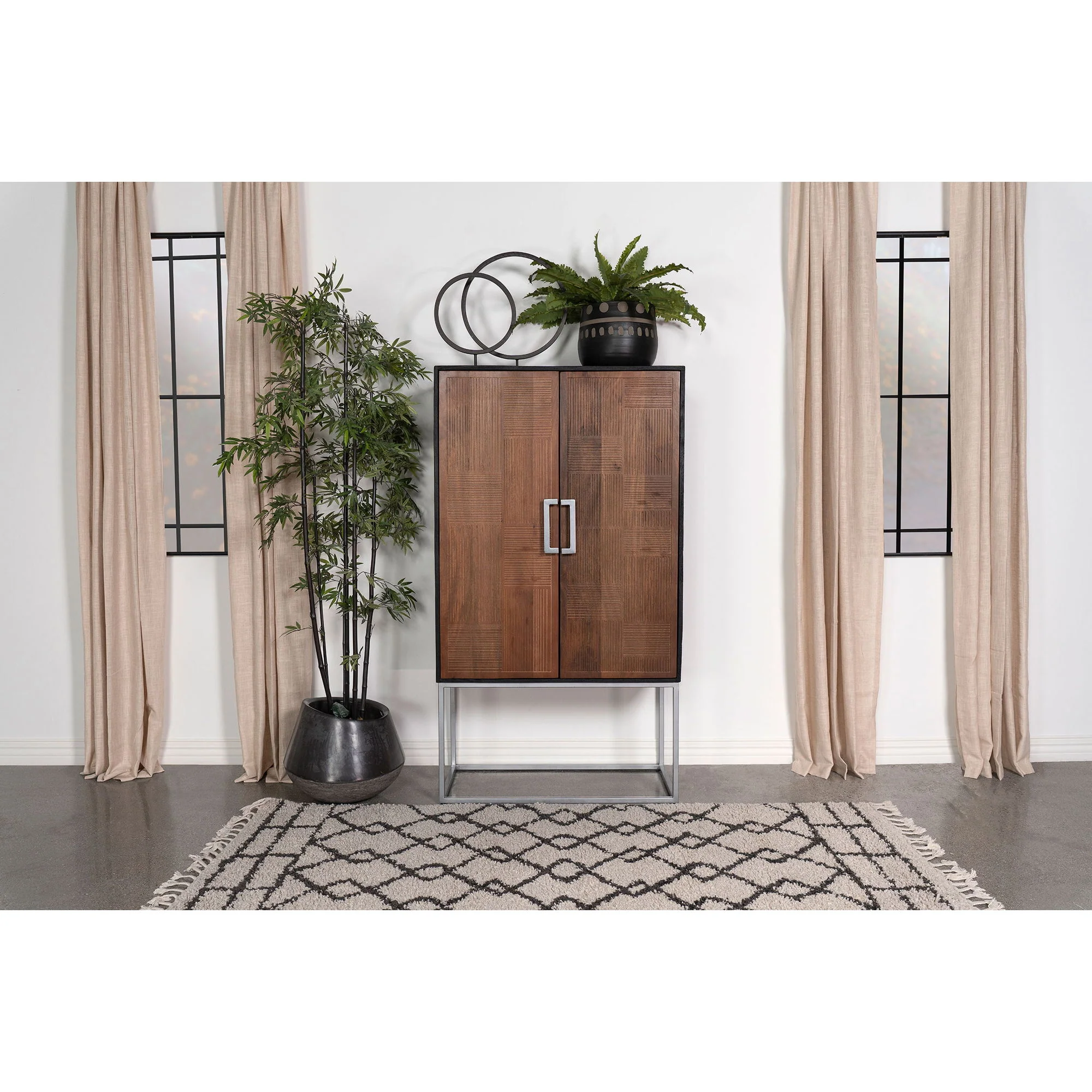 Washoe - 2 Door Bar Cabinet - Walnut - Image 8