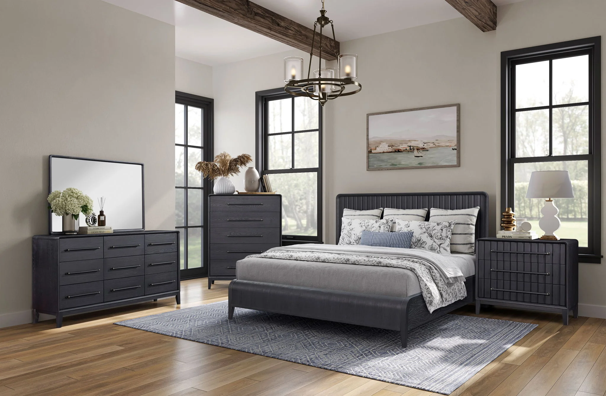 Waterfall Panel Bed & Design Elements - Image 4