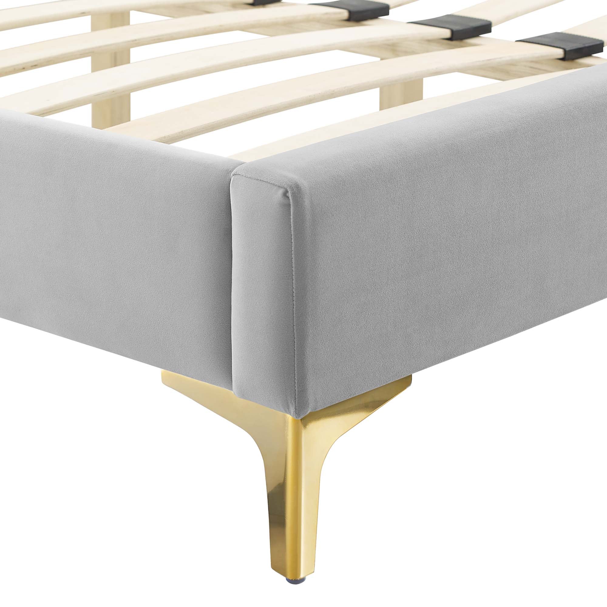 Wave-Inspired Scalloped Performance Velvet Platform Bed - Image 10