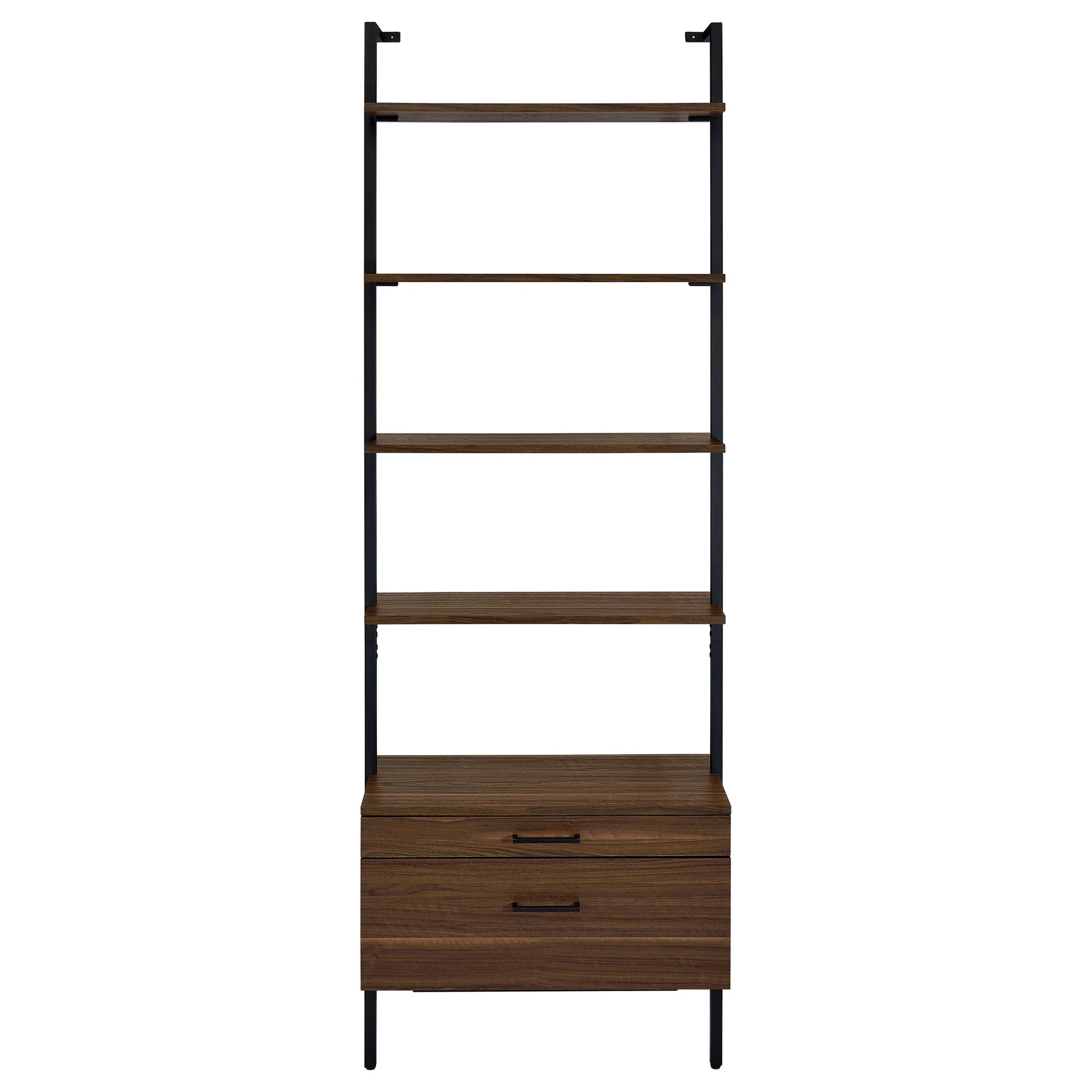 Wendell - 4 Shelf Storage Wall Bookshelf - Walnut - Image 9