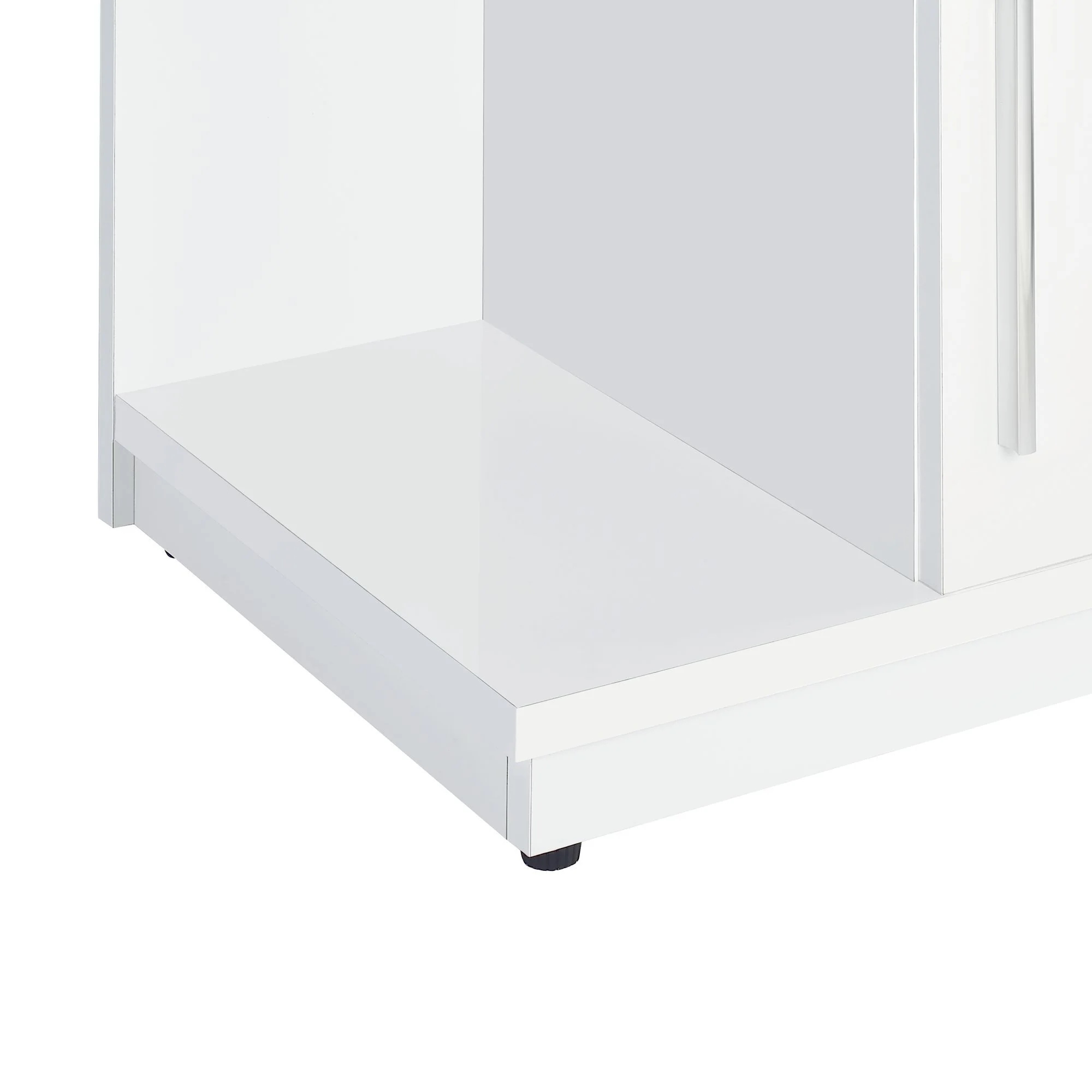 Wendolyn - Wine Cabinet With Light - Glossy White - Image 4