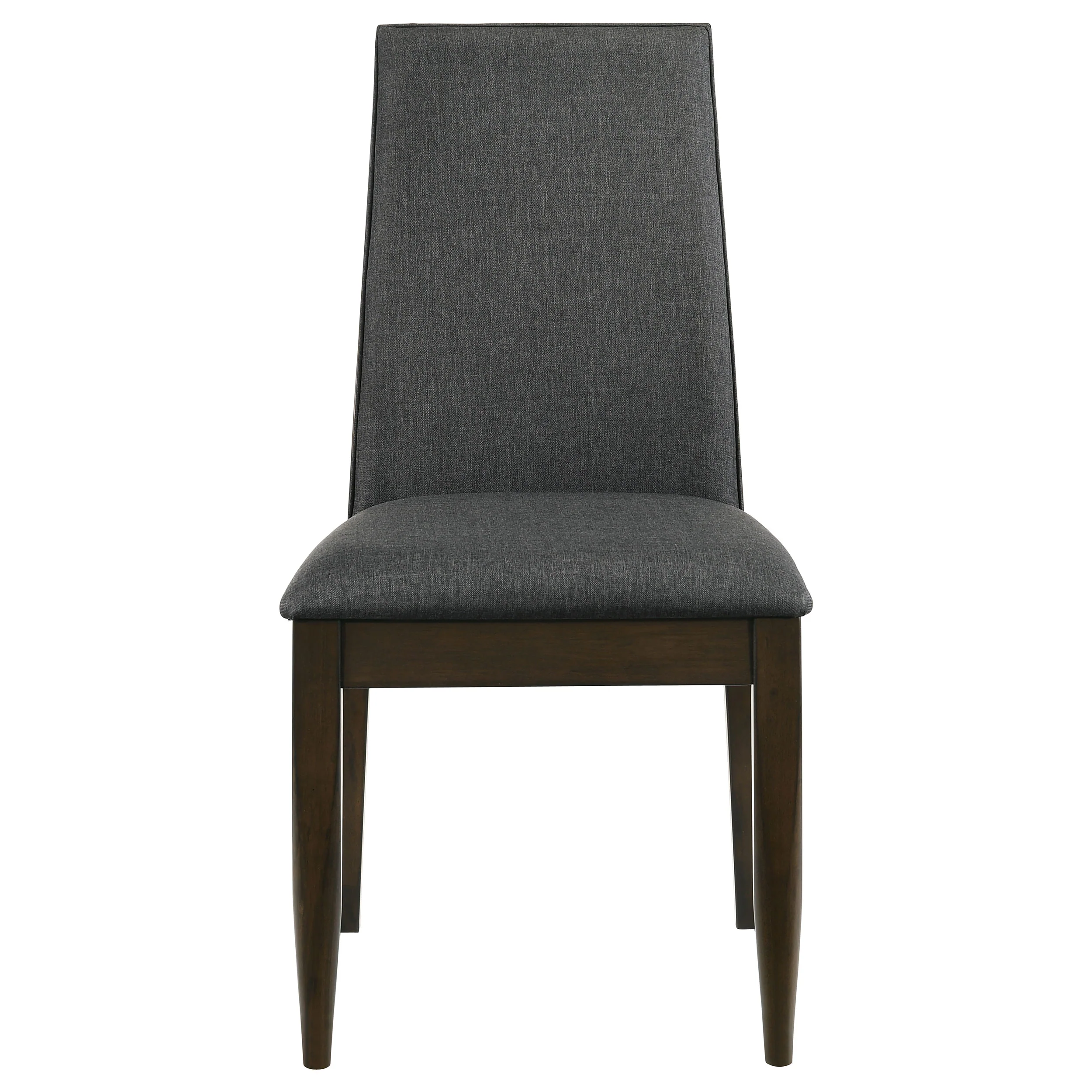 Wes Upholstered Dining Side Chair Dark Walnut Set of 2 - Image 2