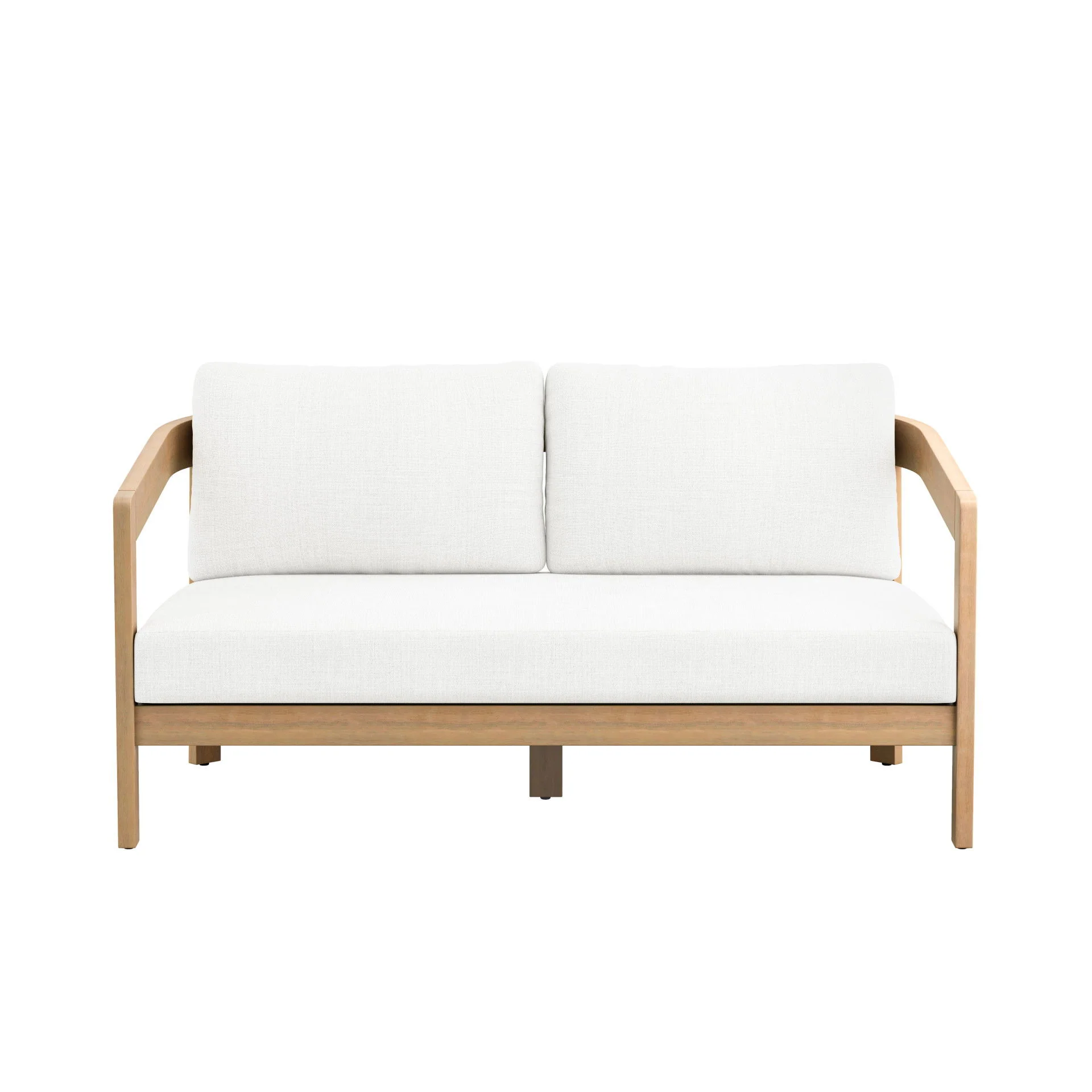 Wesley - Patio Loveseat With Cushions - White - Image 4