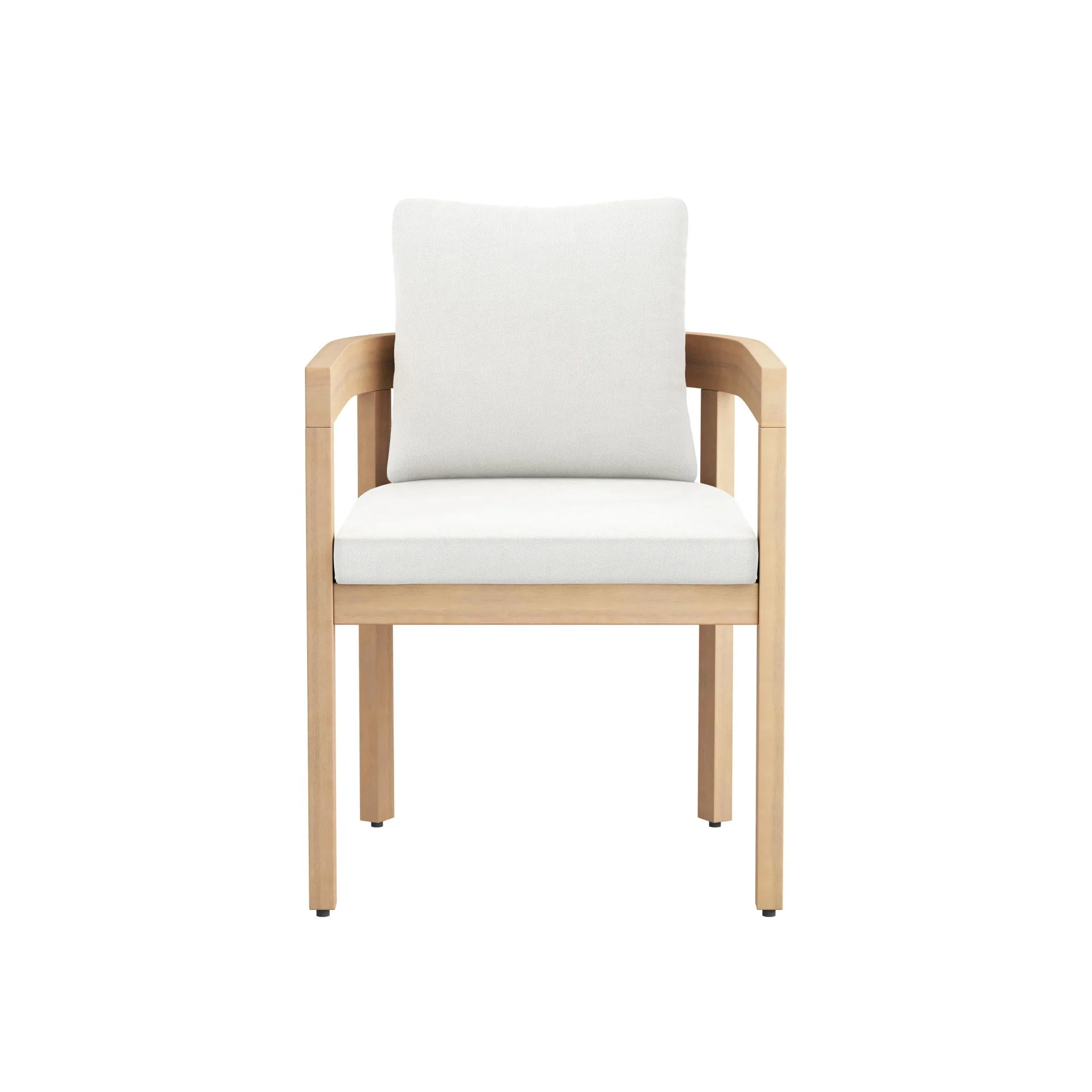 Wesley - Patio Side Chair With Cushion - White - Image 5
