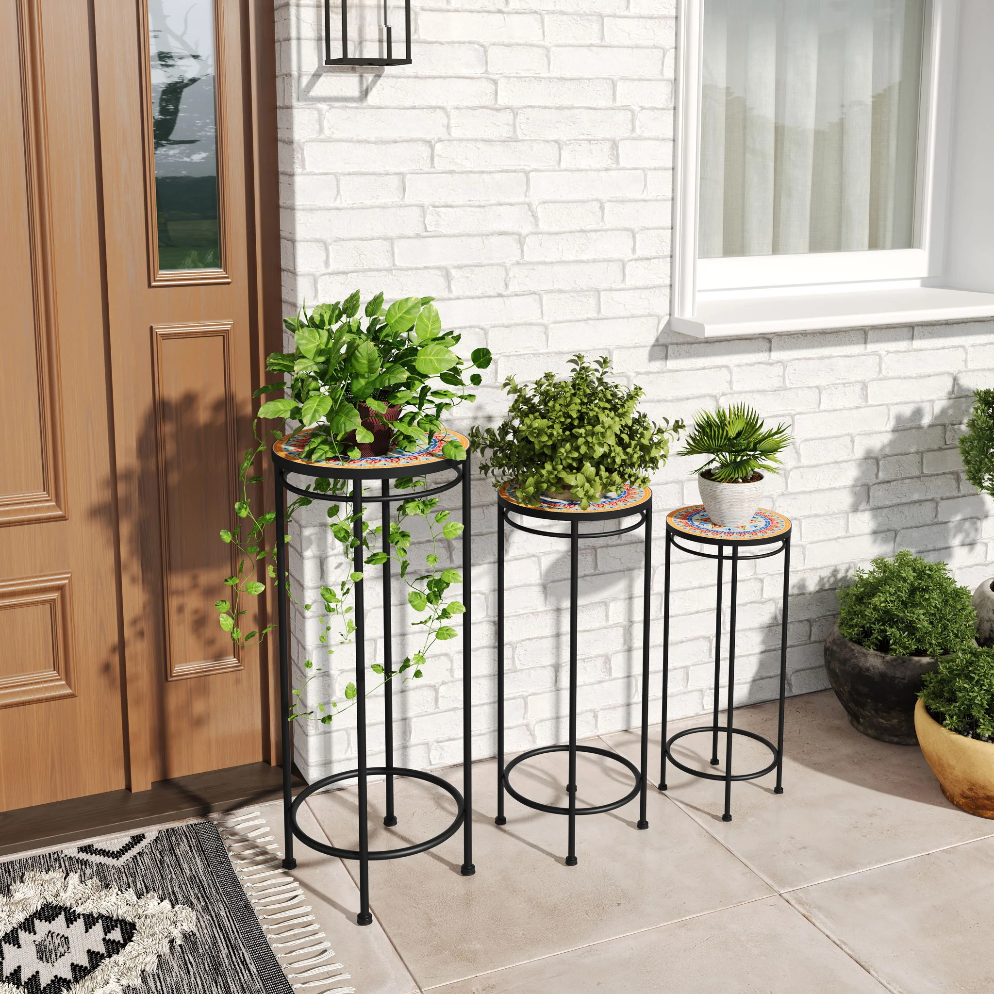 Wesley - Plant Stand - Black / Red - Image 4