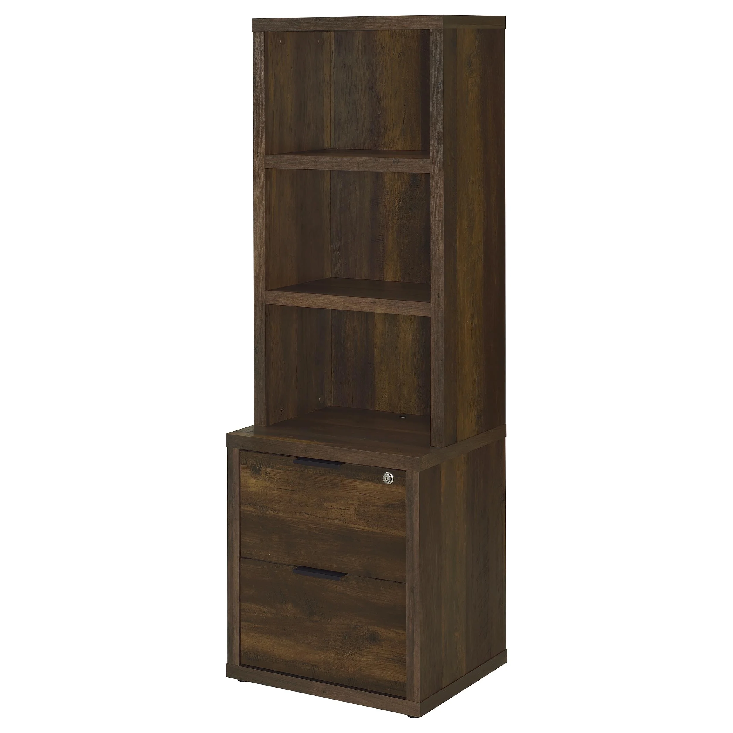 Westpark 3-Shelf Bookcase with USB and Lockable Drawer - Image 4