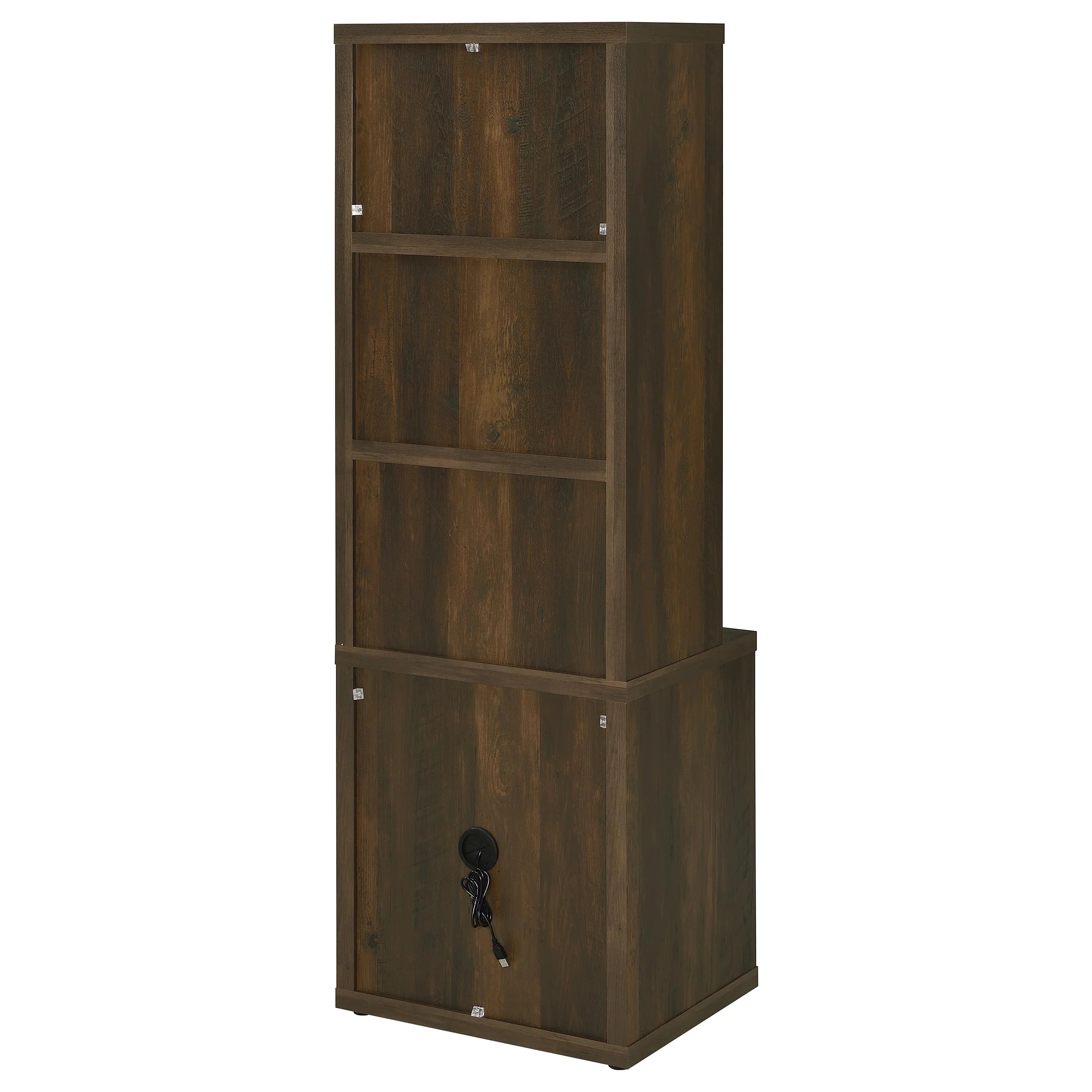 Westpark 3-Shelf Bookcase with USB and Lockable Drawer - Image 6