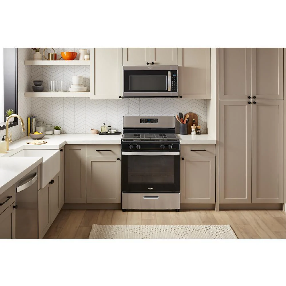 Whirlpool 30 in. Freestanding Gas Range with 4 Burners, Stainless Steel - Image 5